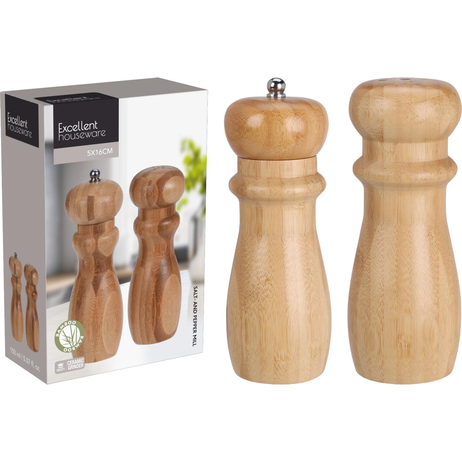 SALEIRO E PIMENTEIRO BAMBU 30Cm