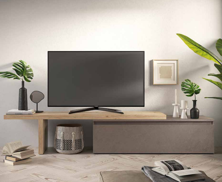 CONJ. MÓVEL TV INFINITY 2.0 BRONZO/CADIZ 300/180X40X44CM