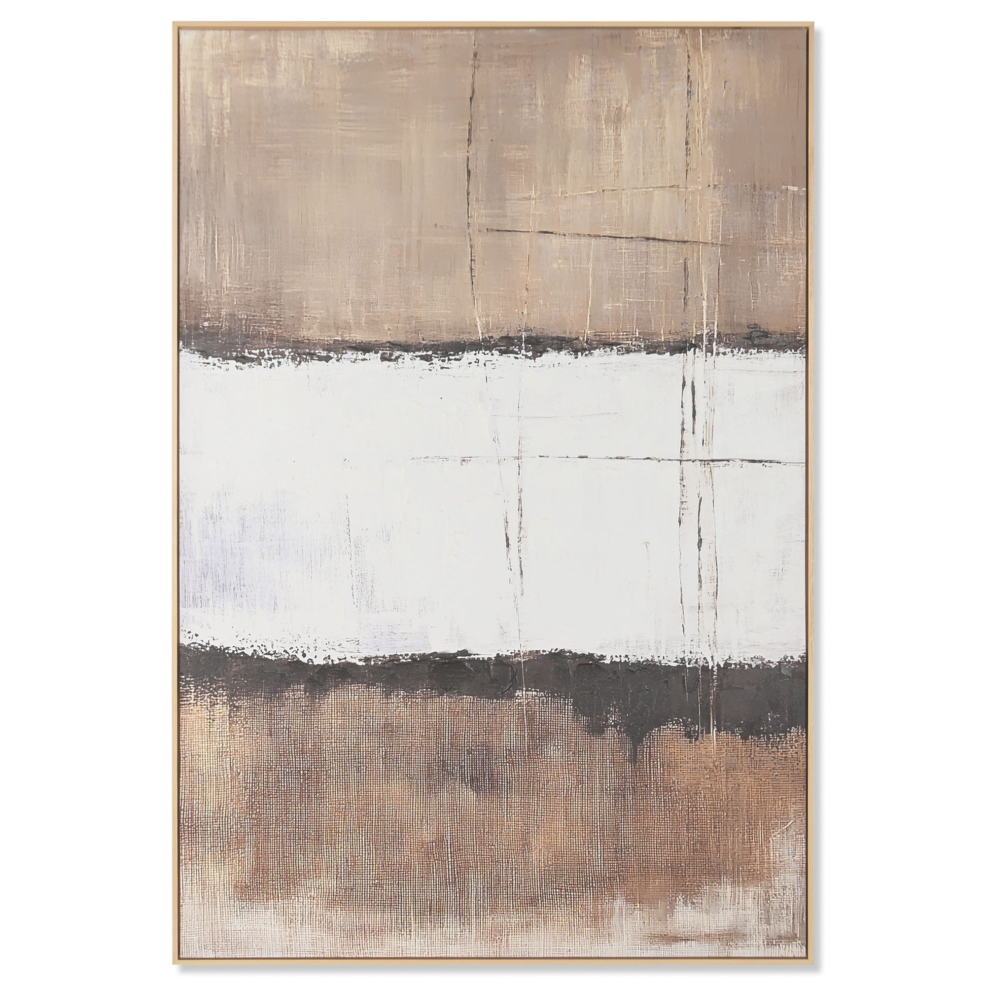 QUADRO ABSTRATO BEGE 123X183Cm