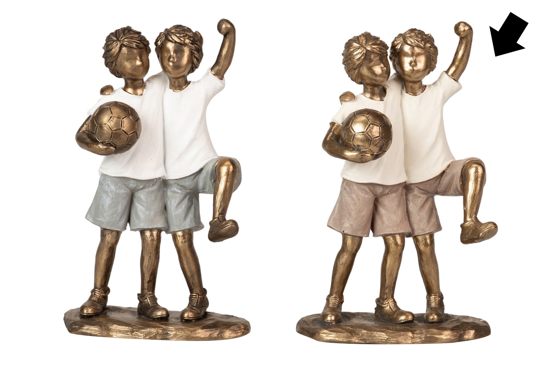 MENINOS FUTEBOL BEGE 10X7X16CM