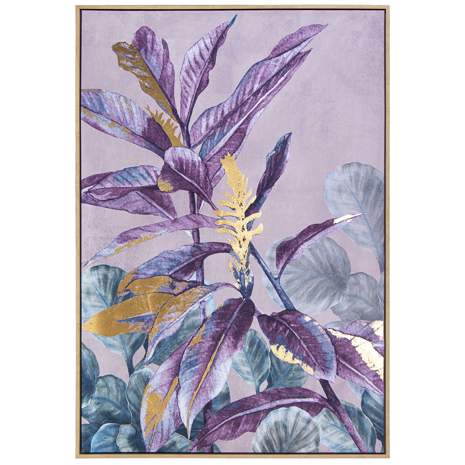 MARCO FLOR LILA/VERDE AGUA 83X123CM
