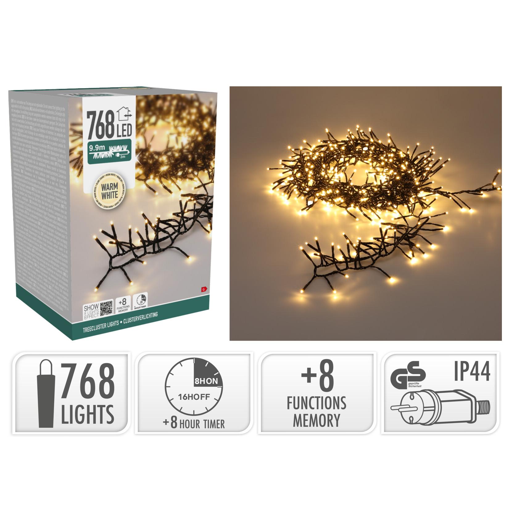 LUZES NATAL 768 LEDS 9,90m