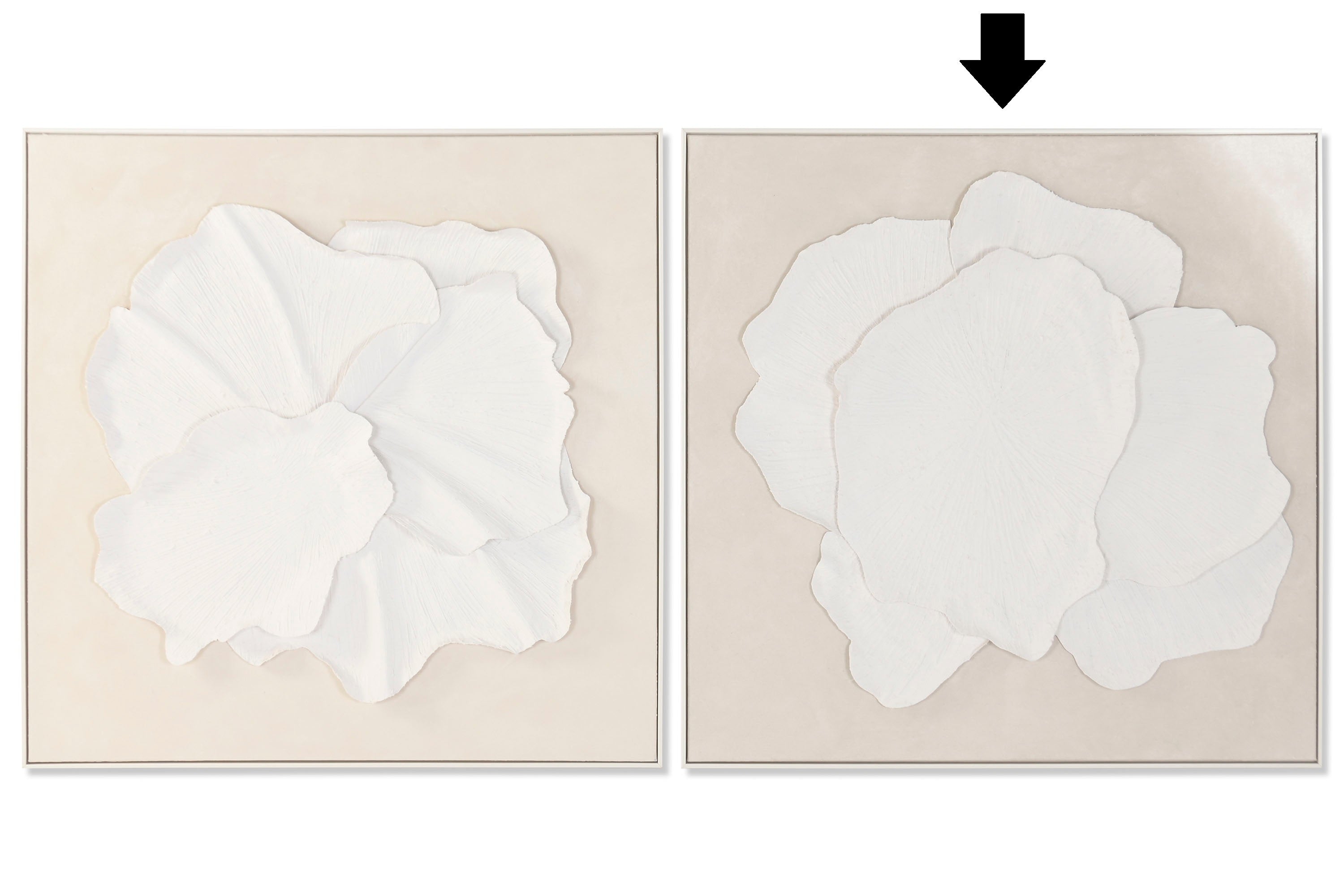 QUADRO ABSTRATO BEGE 102X102Cm