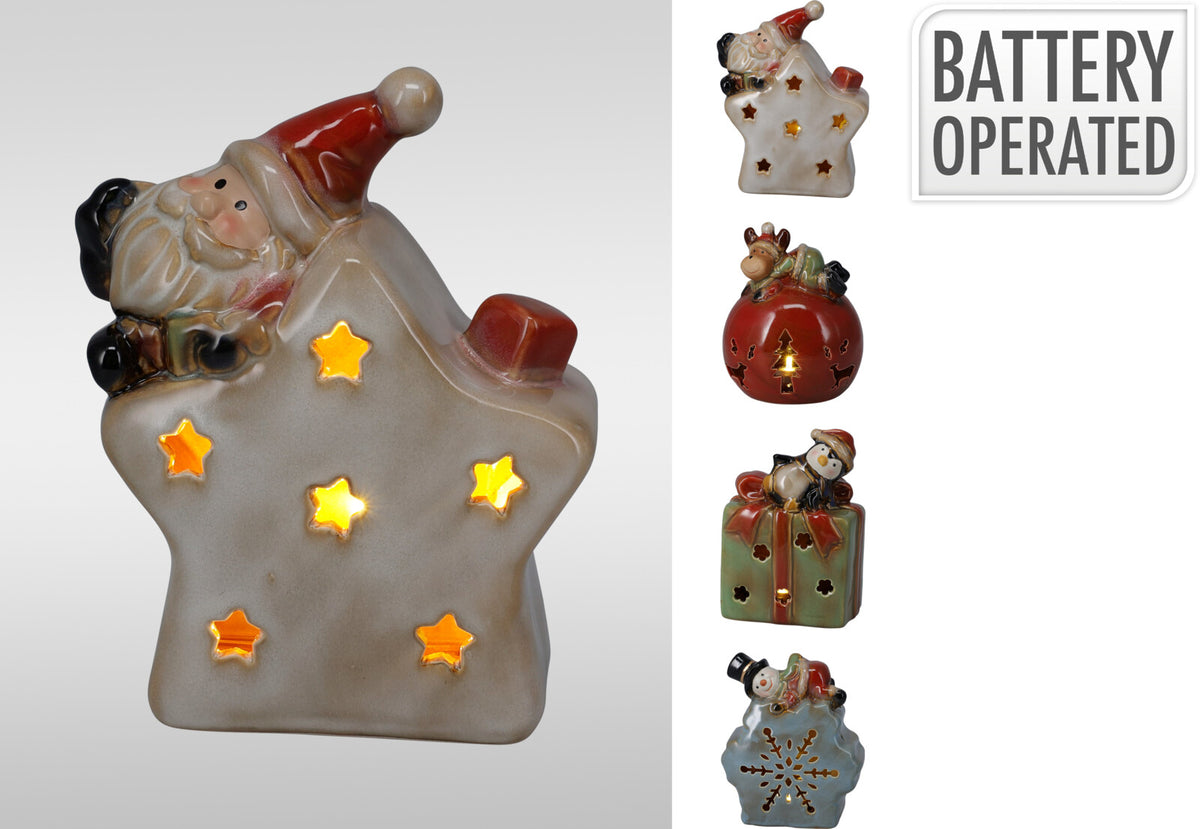 FIGURA NATAL C/ LED 12X10X14Cm