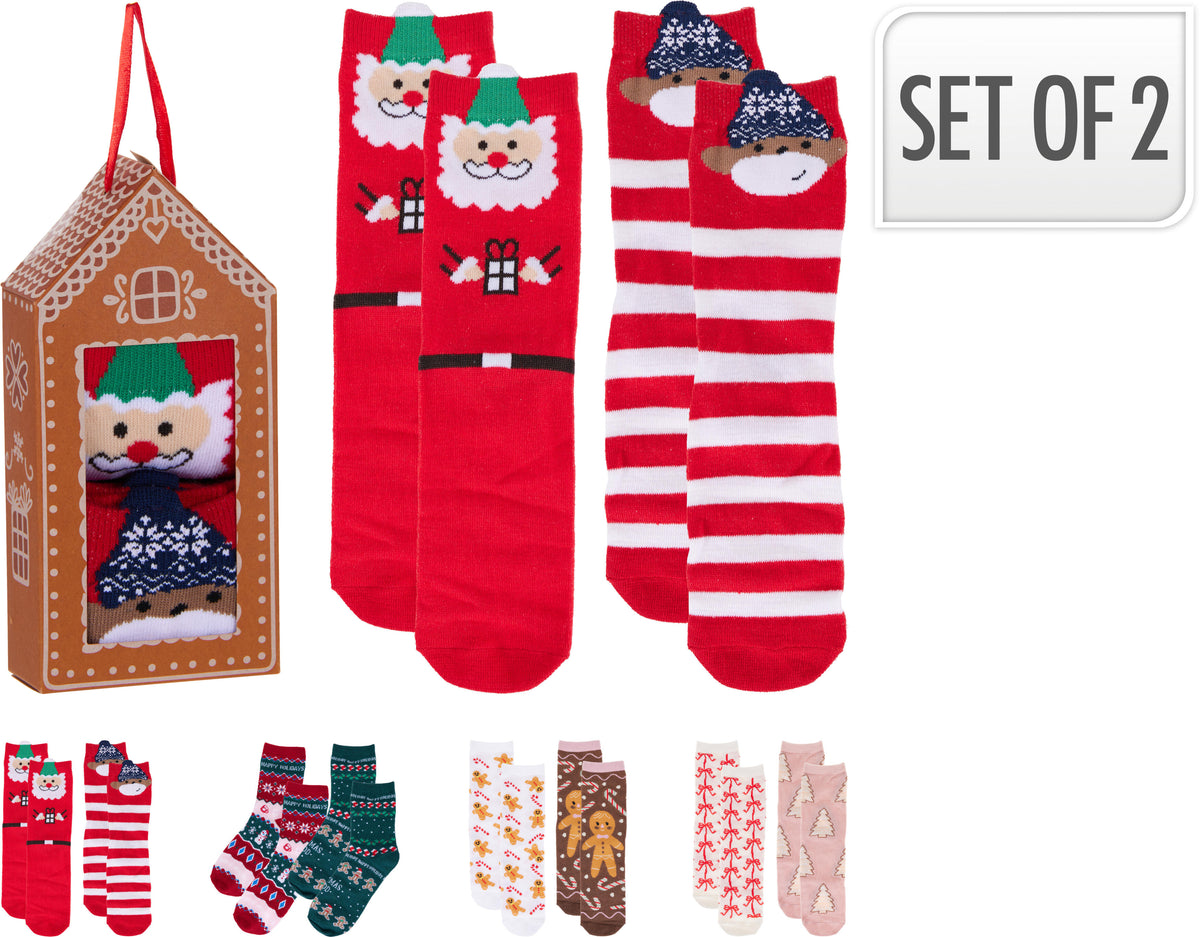PACK 2 PARES MEIAS NATAL 36-42