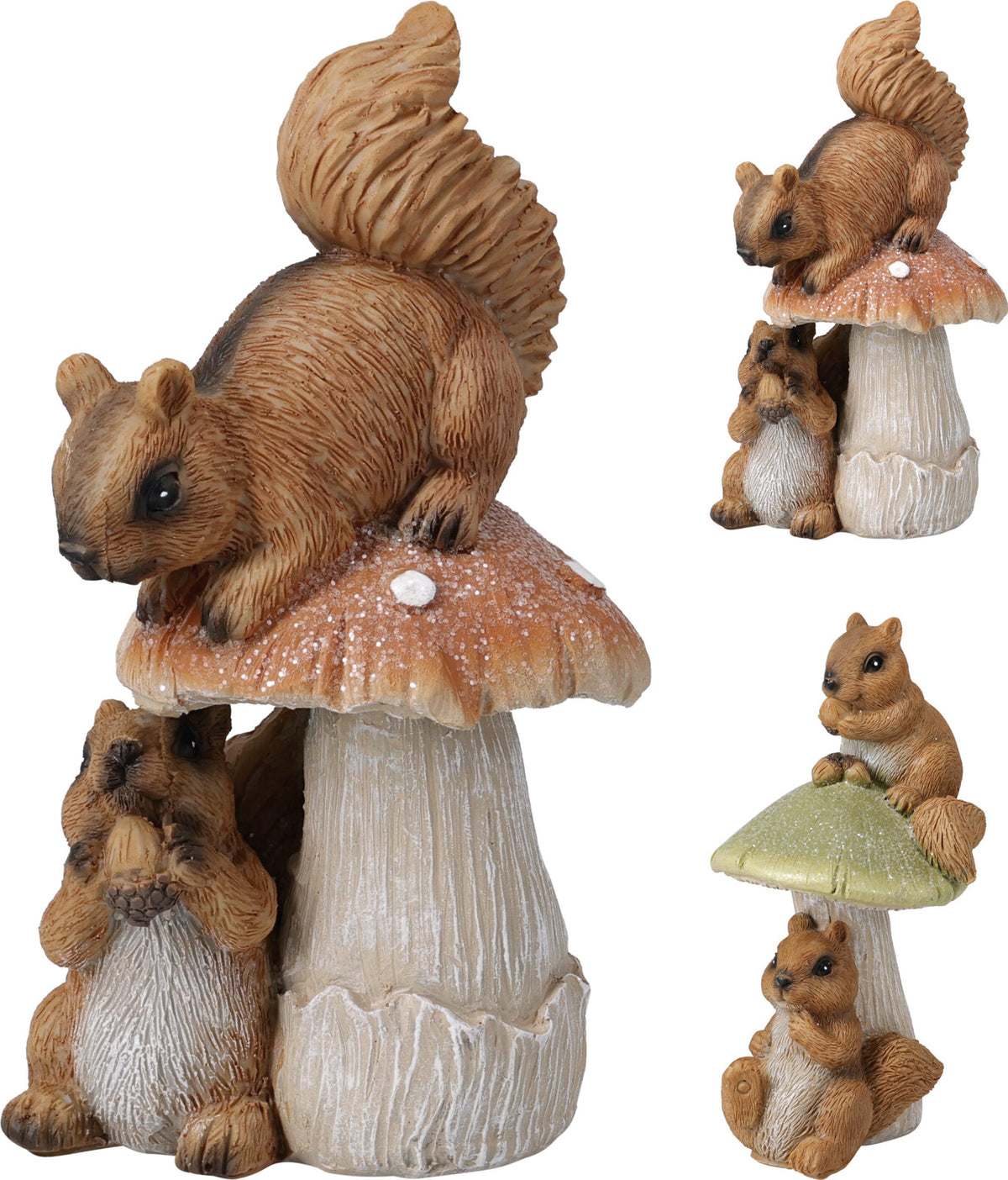 COGUMELO C/ ESQUILOS 10,5X9X17Cm