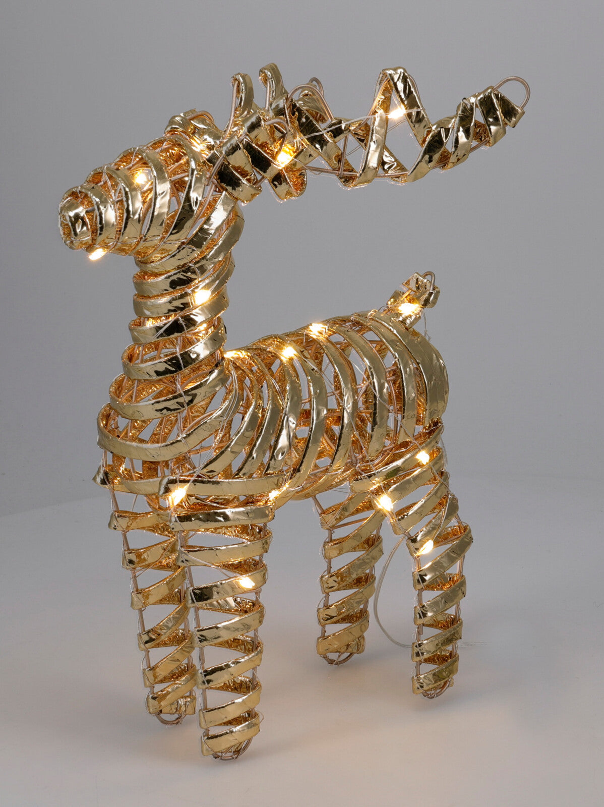 RENA DOURADA C/ LED 34Cm