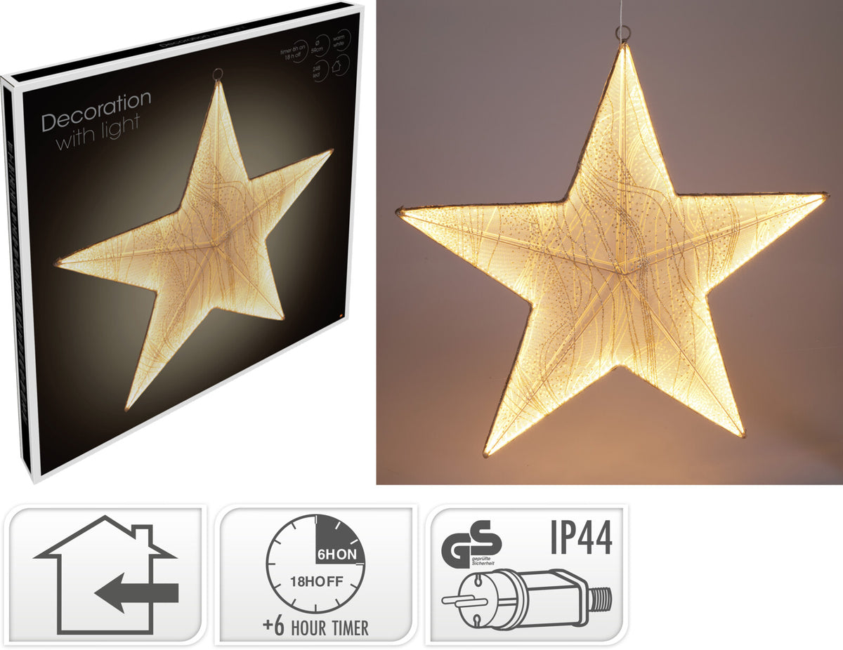 ESTRELA C/ LED C/ TIMER 59Cm