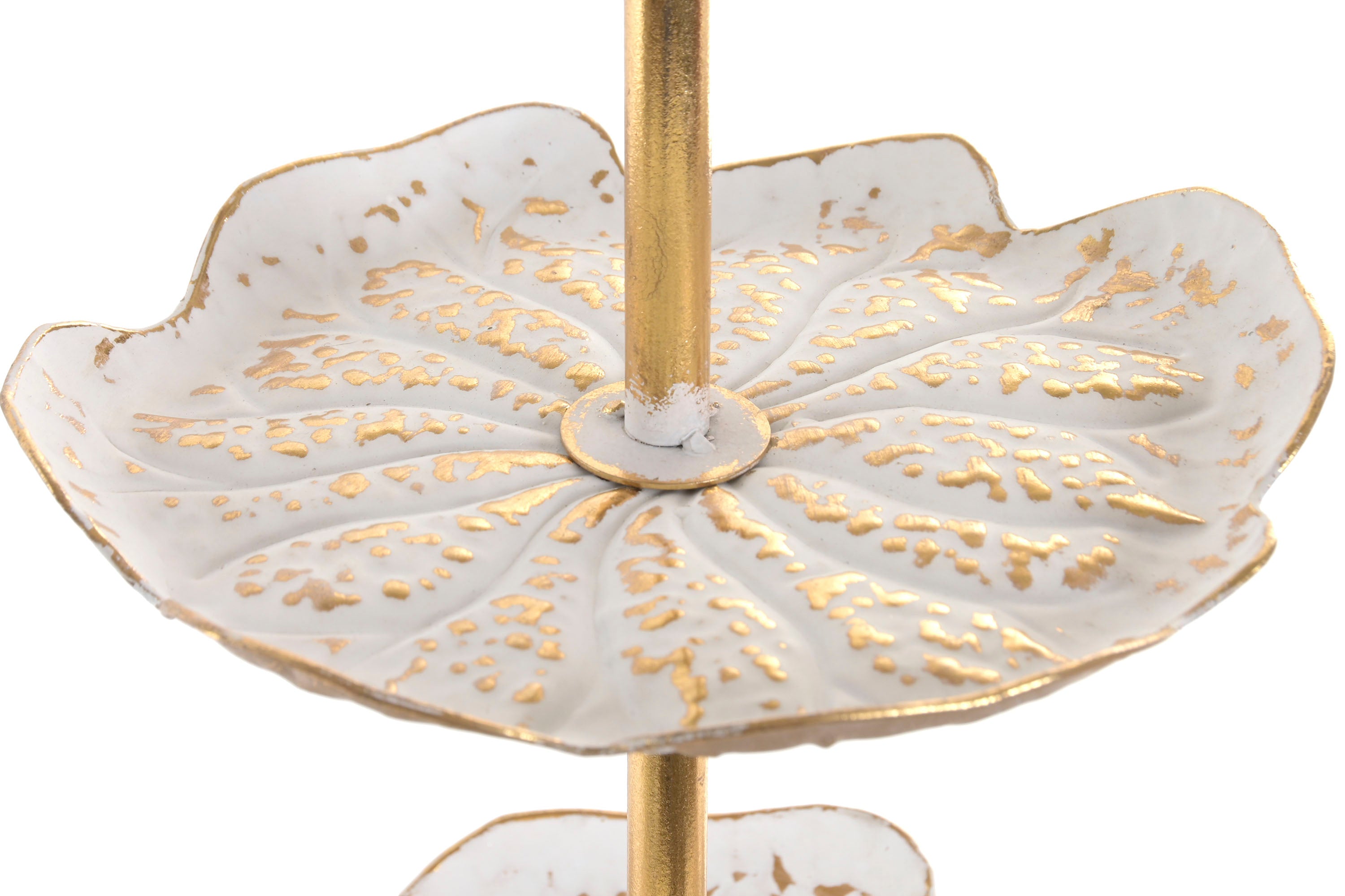 SUPORTE 3X BRANCO/DOURADO 45,5X42,5X68Cm