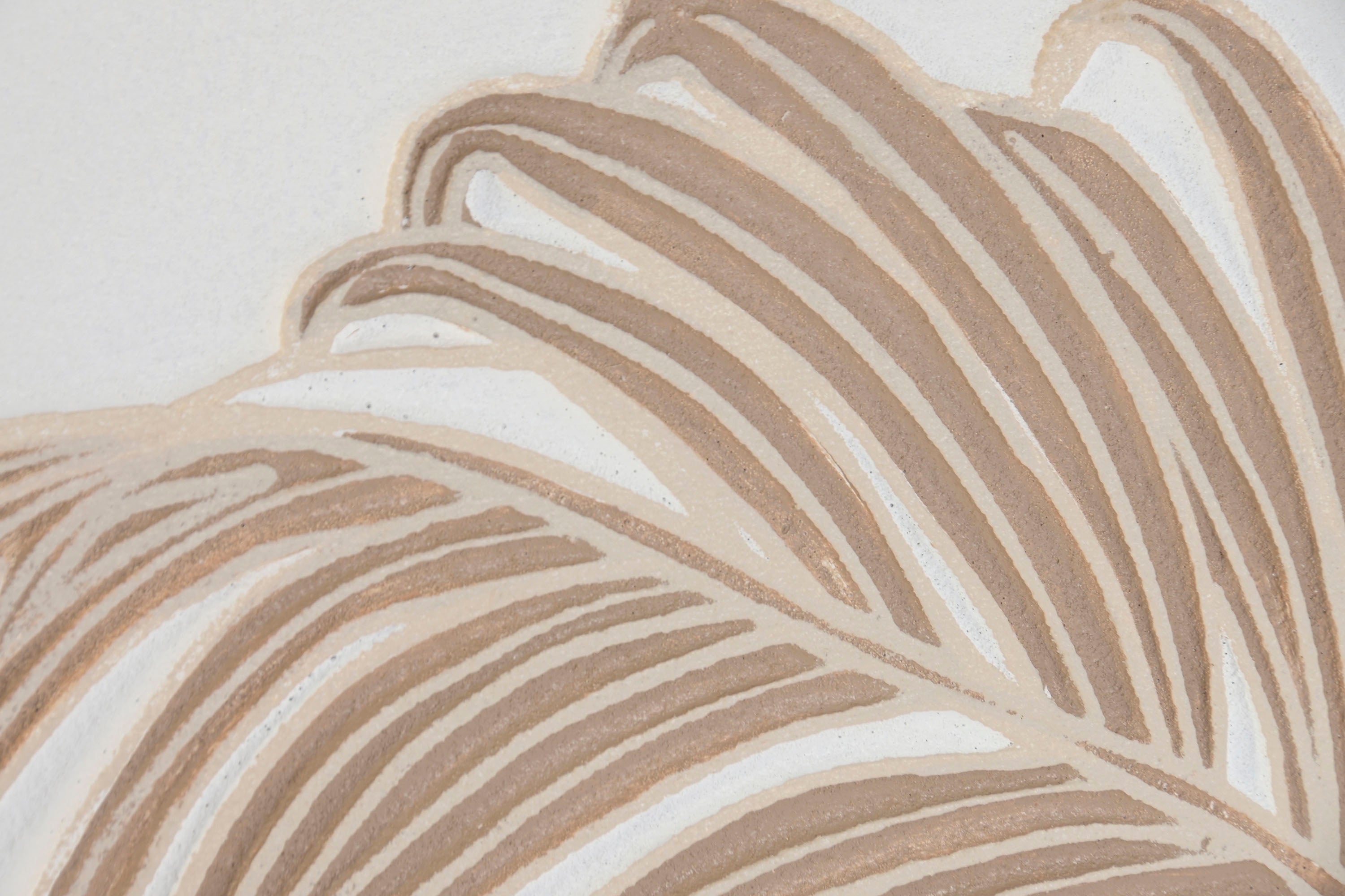 QUADRO PALMEIRA BEGE 102,5X102,5Cm