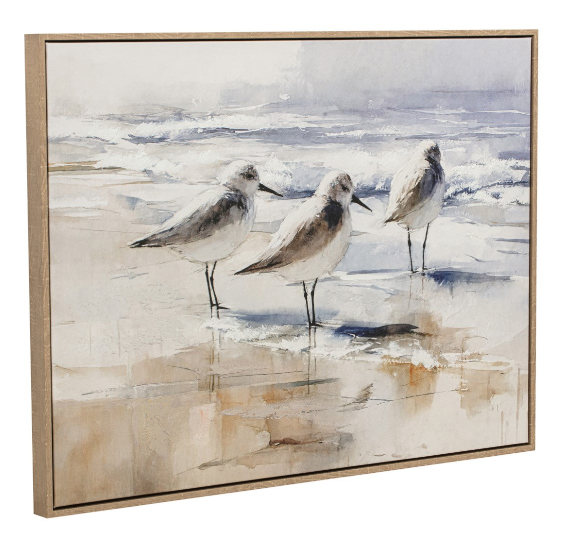 QUADRO PÁSSAROS/PRAIA 80X60Cm