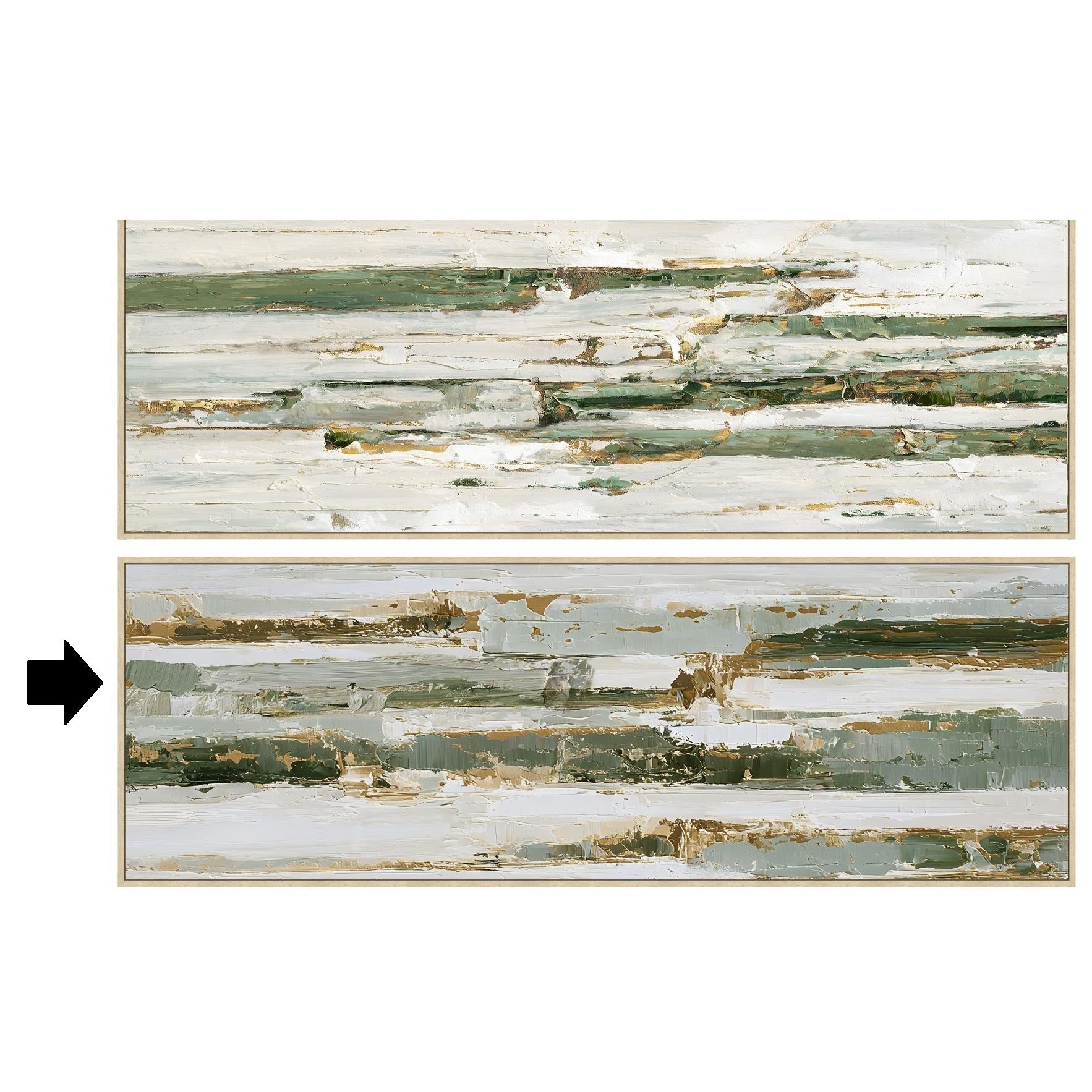 QUADRO ABSTRATO VERDE 153X53Cm