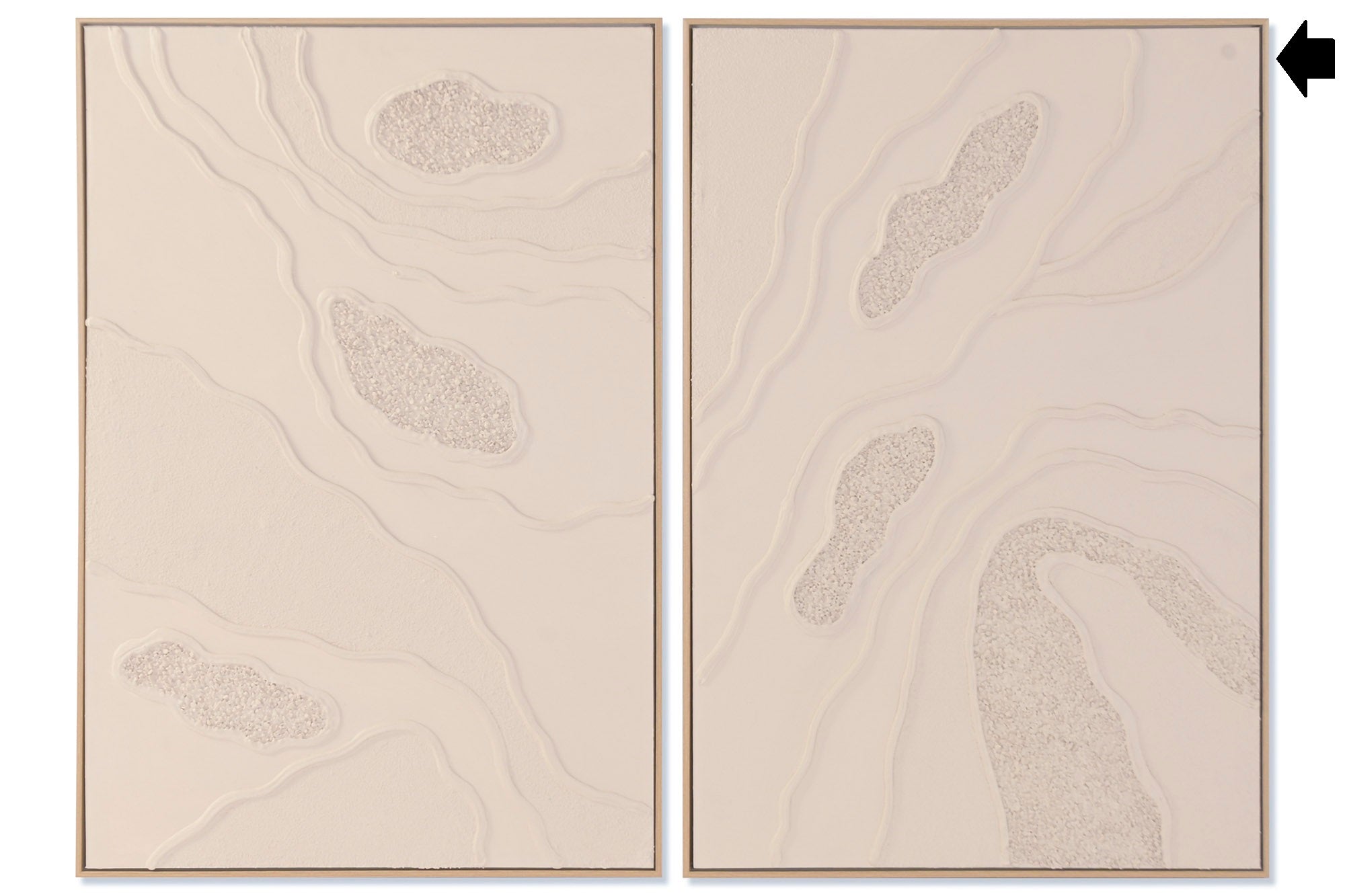 CUADRO ABSTRACTO BEIGE 62X92Cm