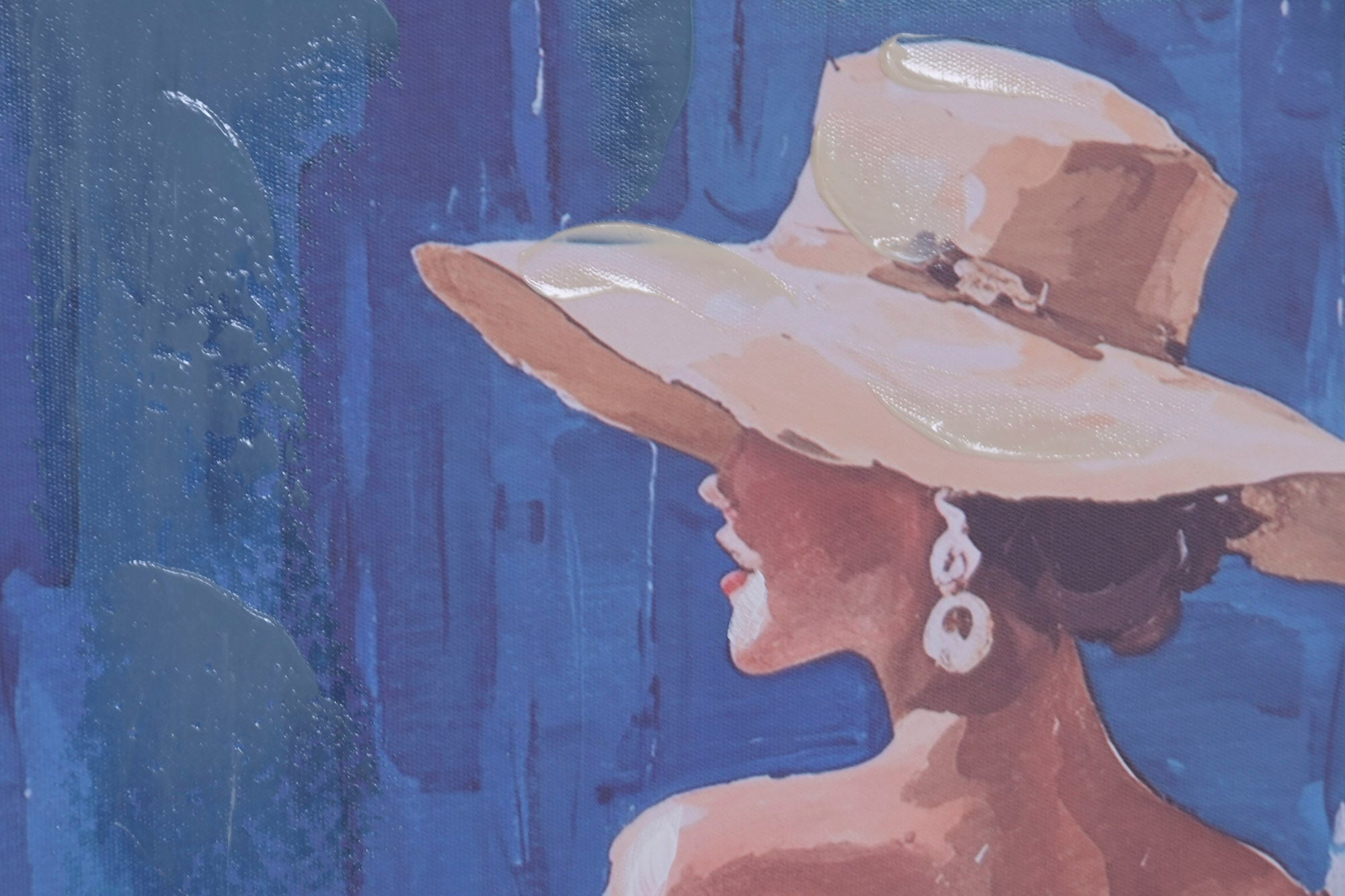 QUADRO MULHER AZUL 70X100Cm