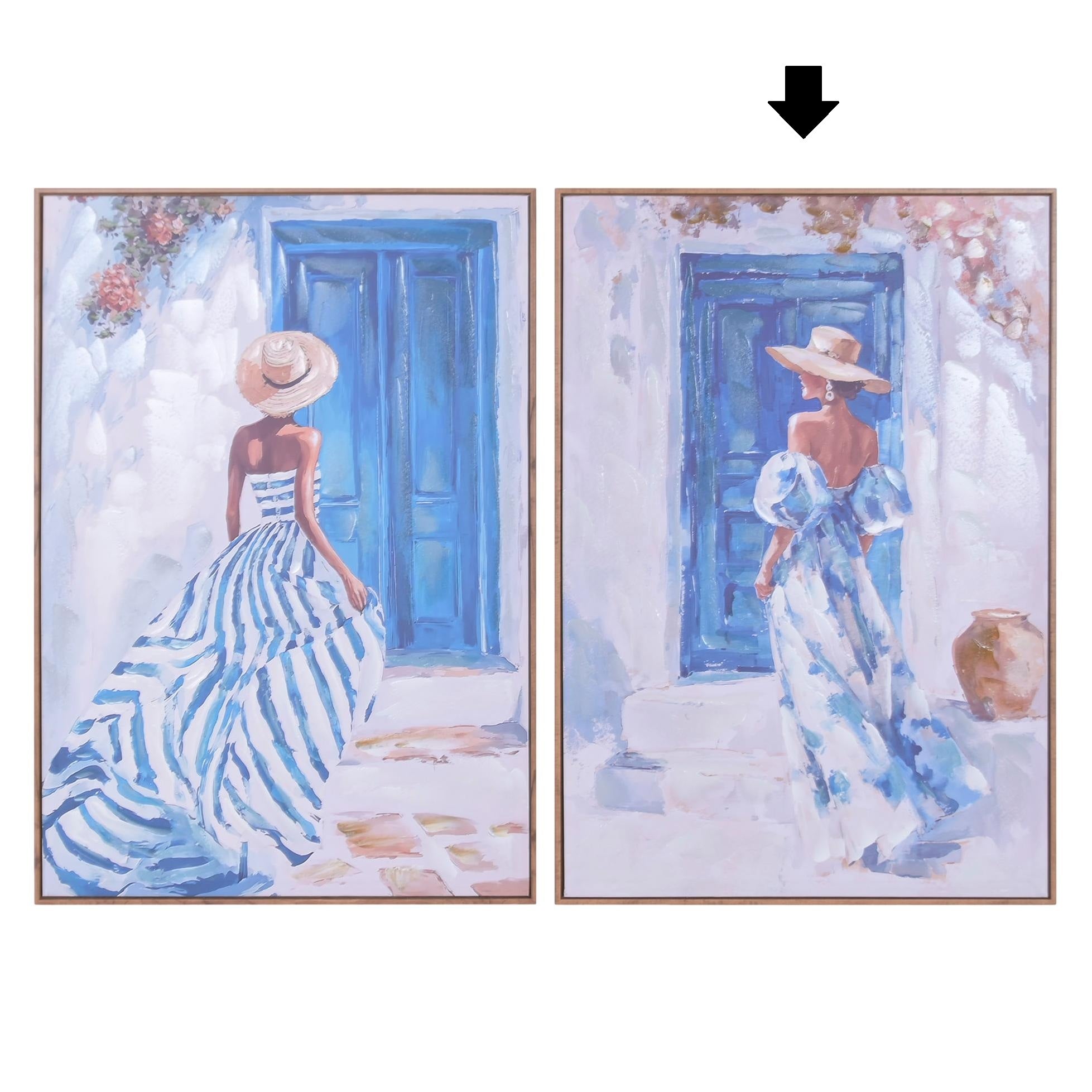 QUADRO MULHER AZUL 70X100Cm