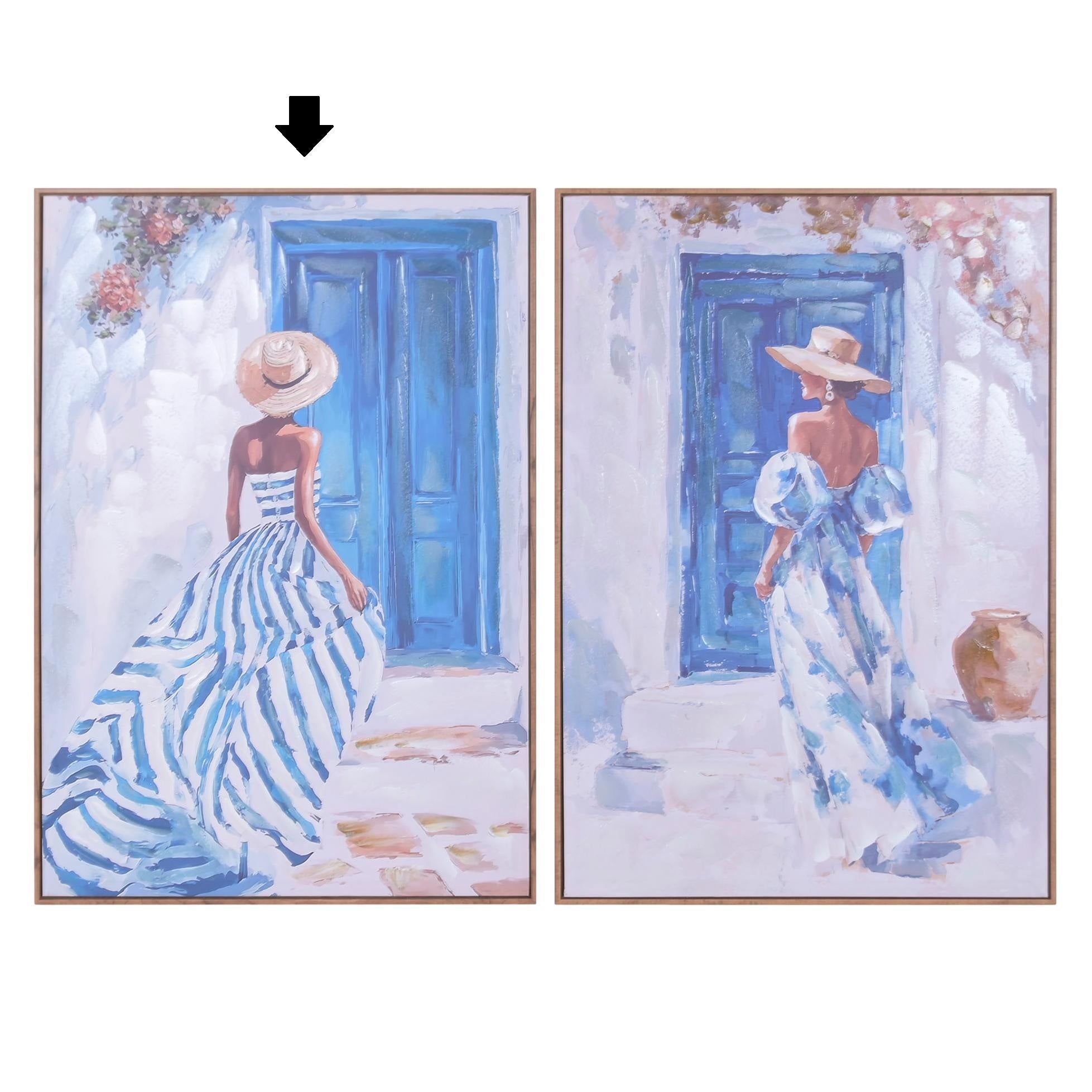 QUADRO MULHER AZUL 70X100Cm