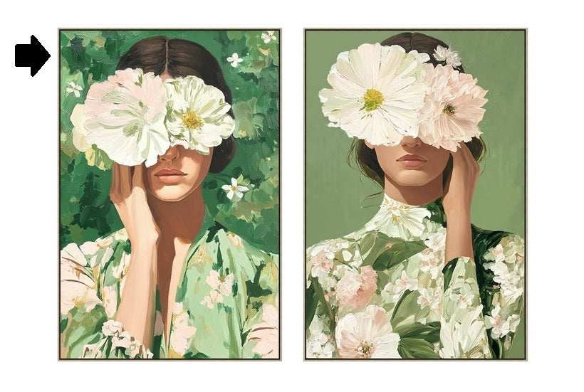 QUADRO VERDE MULHER 82X122Cm