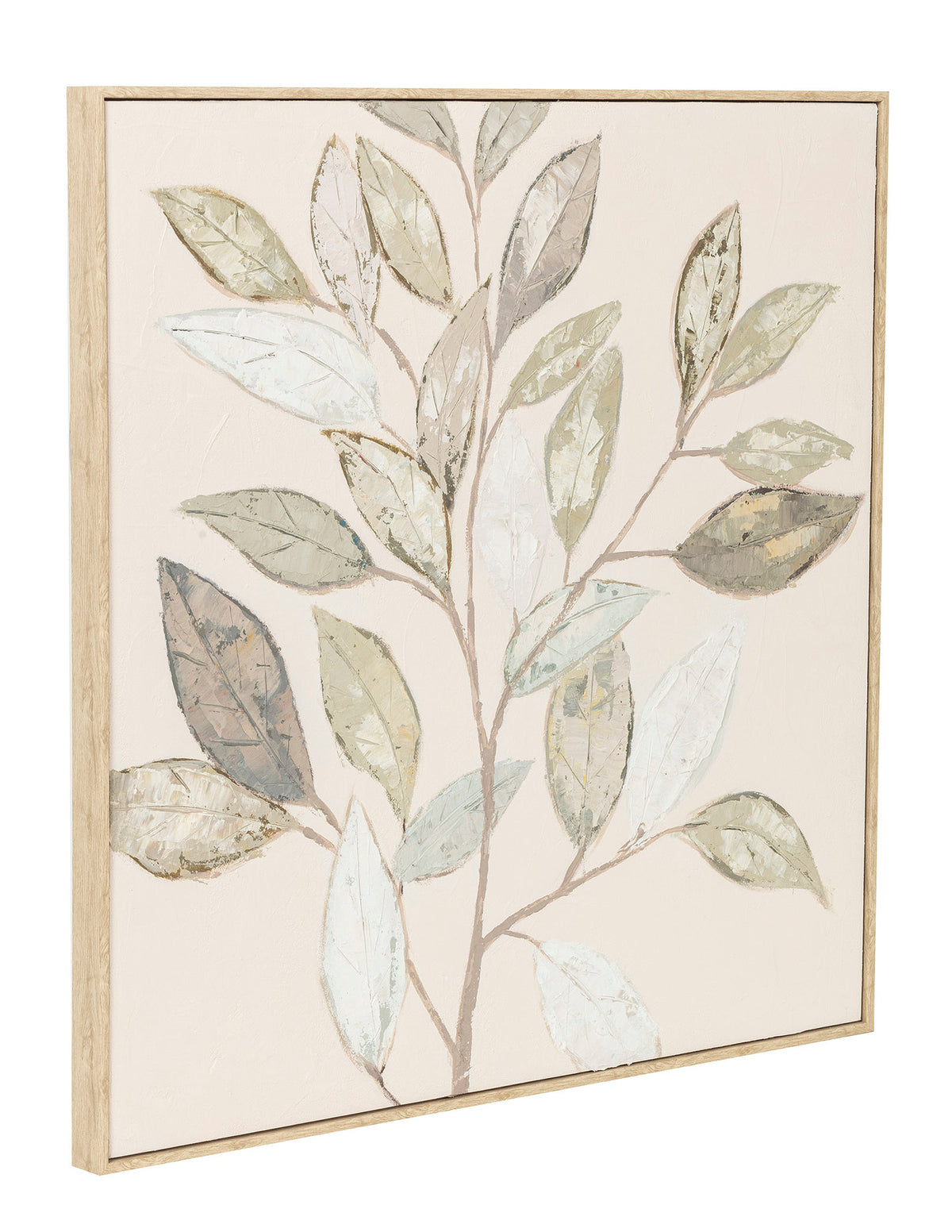 QUADRO FOLHAS 82X82Cm