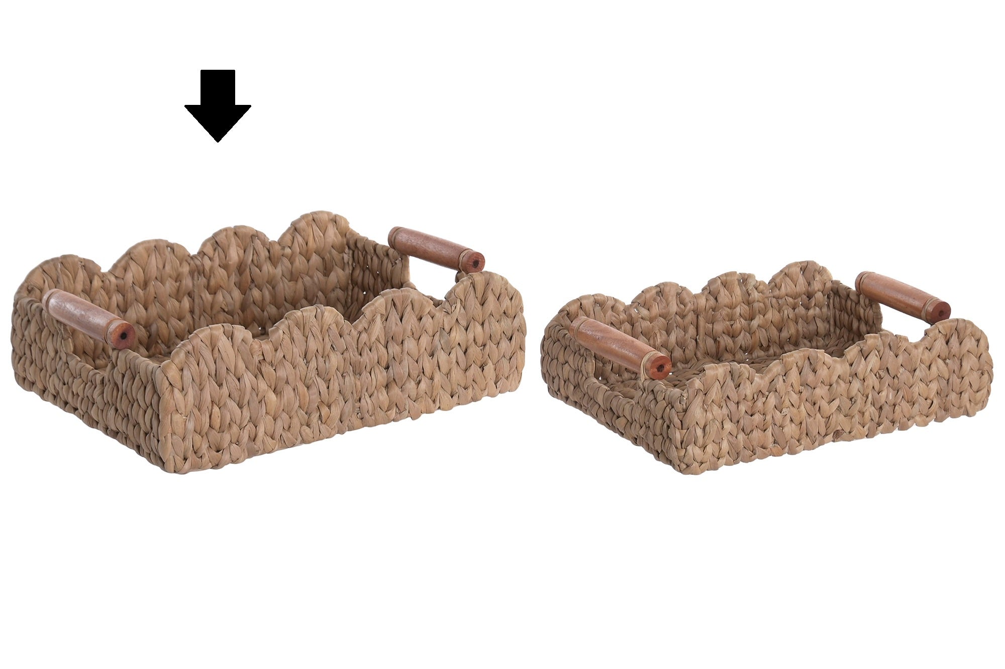 BANDEJA SEAGRASS 39X28,5X12Cm
