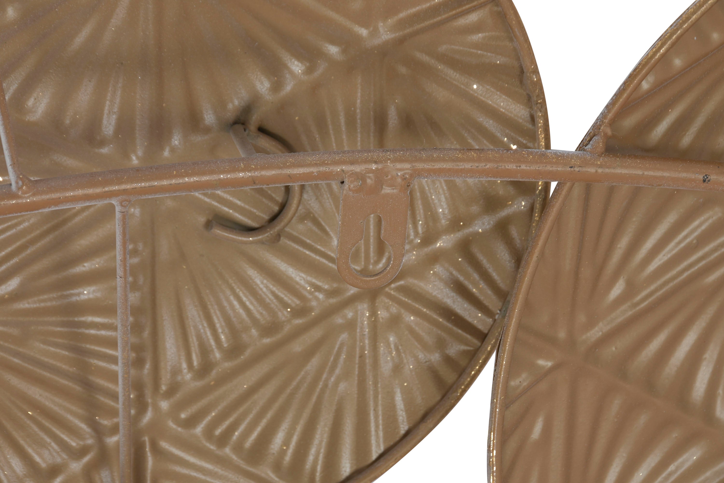 PEÇA METAL BRANCA/DOURADA 102X74Cm