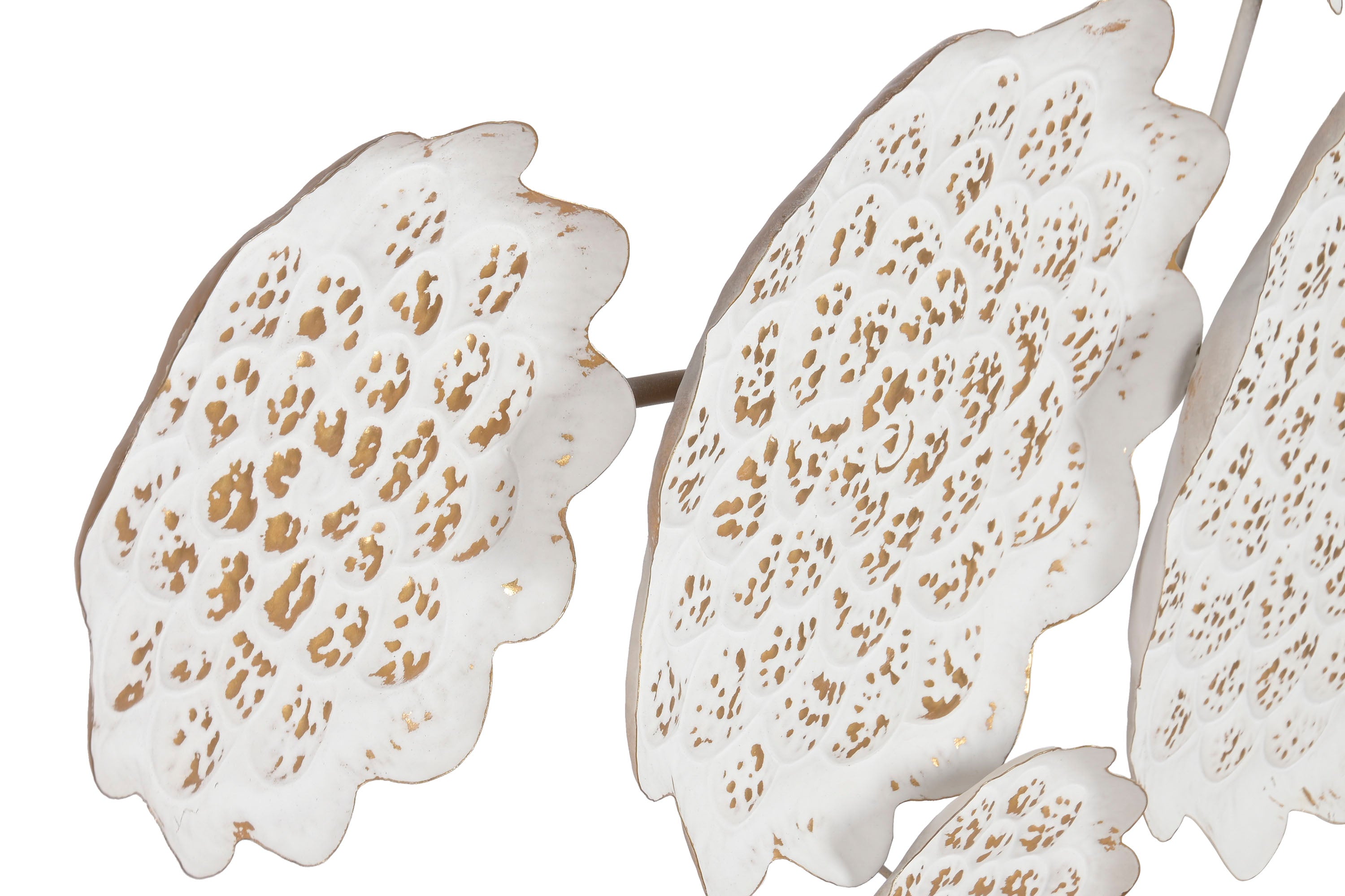 PEÇA METAL BRANCA/DOURADA 137X56,5Cm