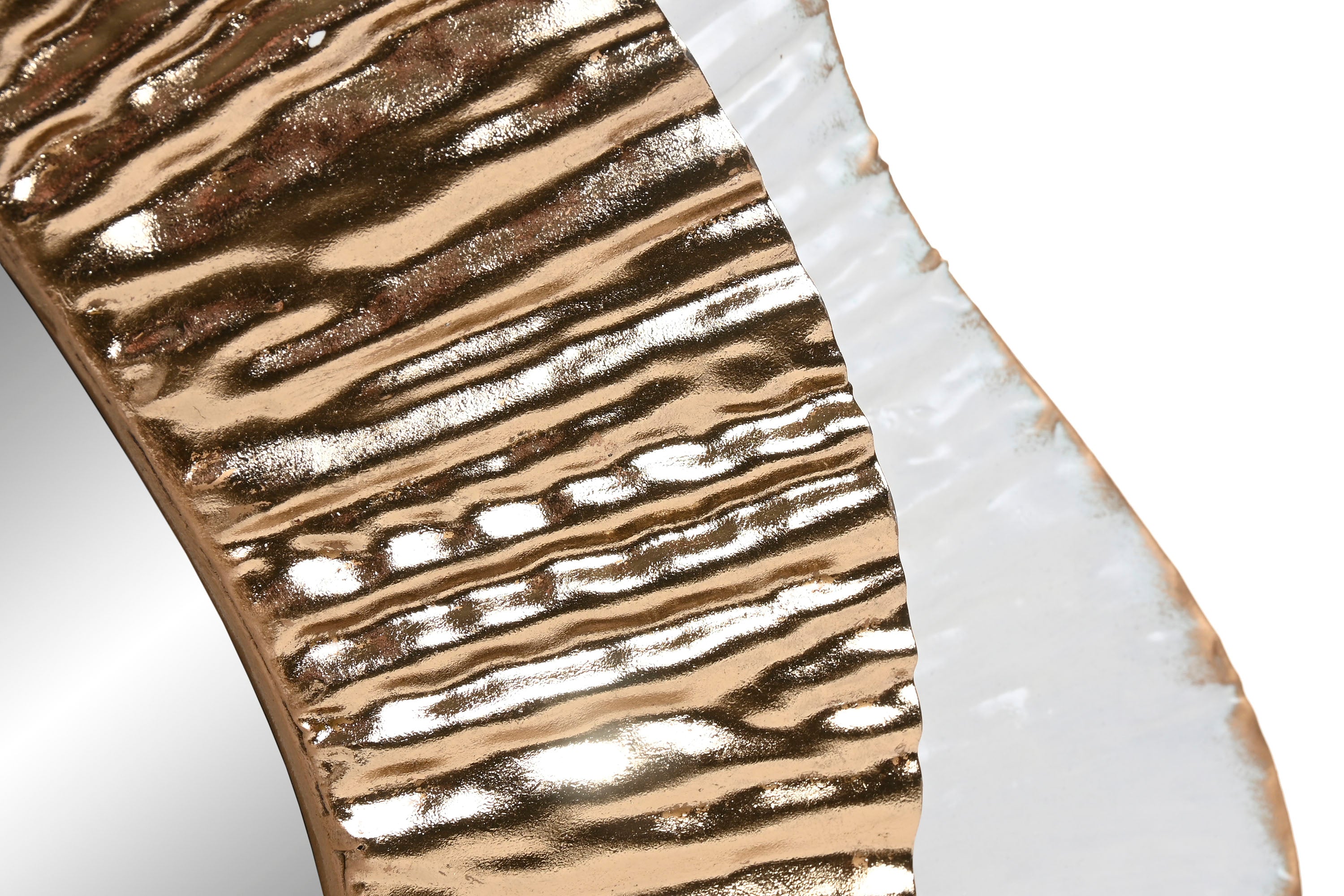 ESPELHO METAL BRANCO/DOURADO 59X7X79Cm