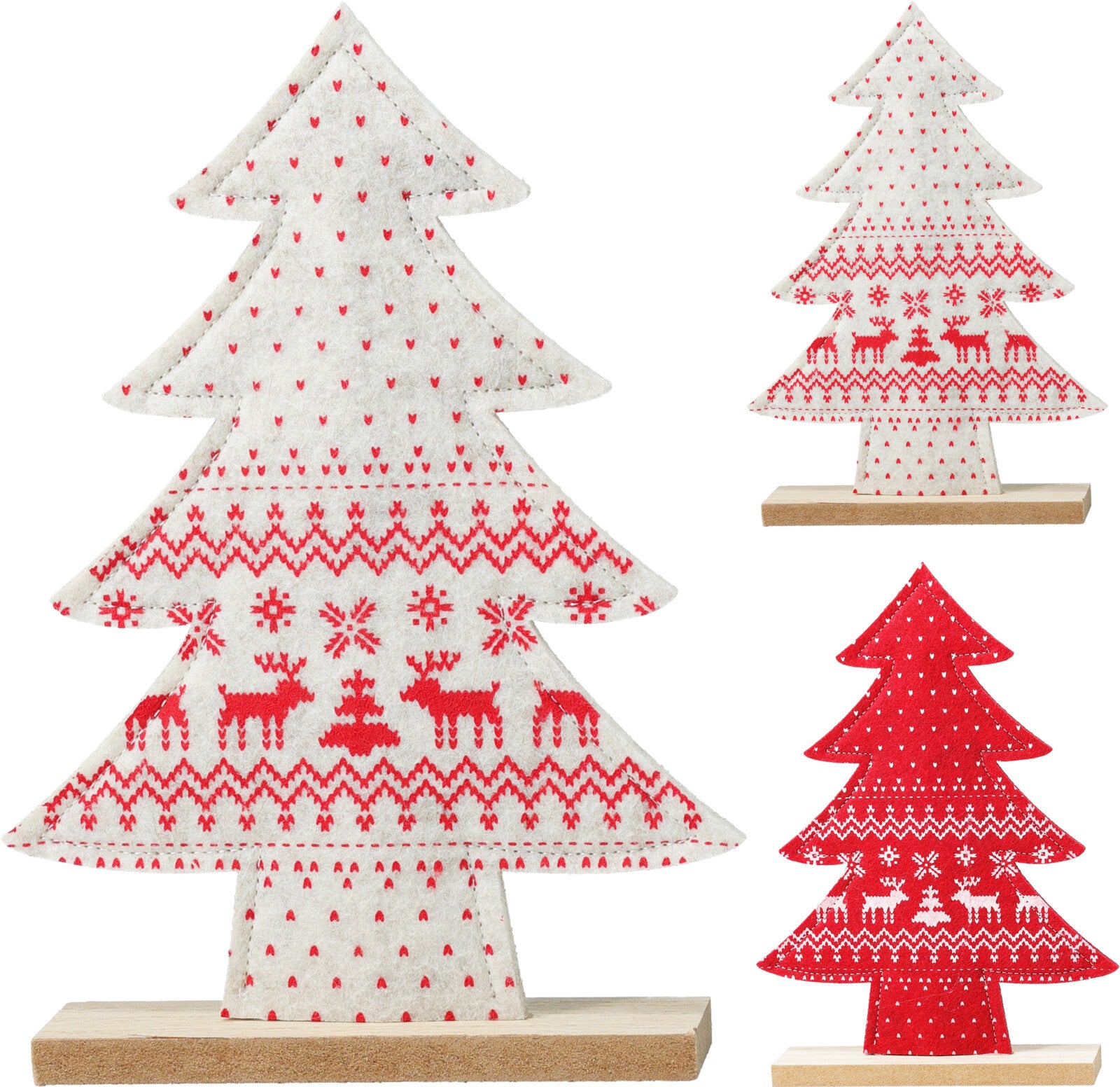 ÁRVORE NATAL VERMELHA/BRANCA 21Cm