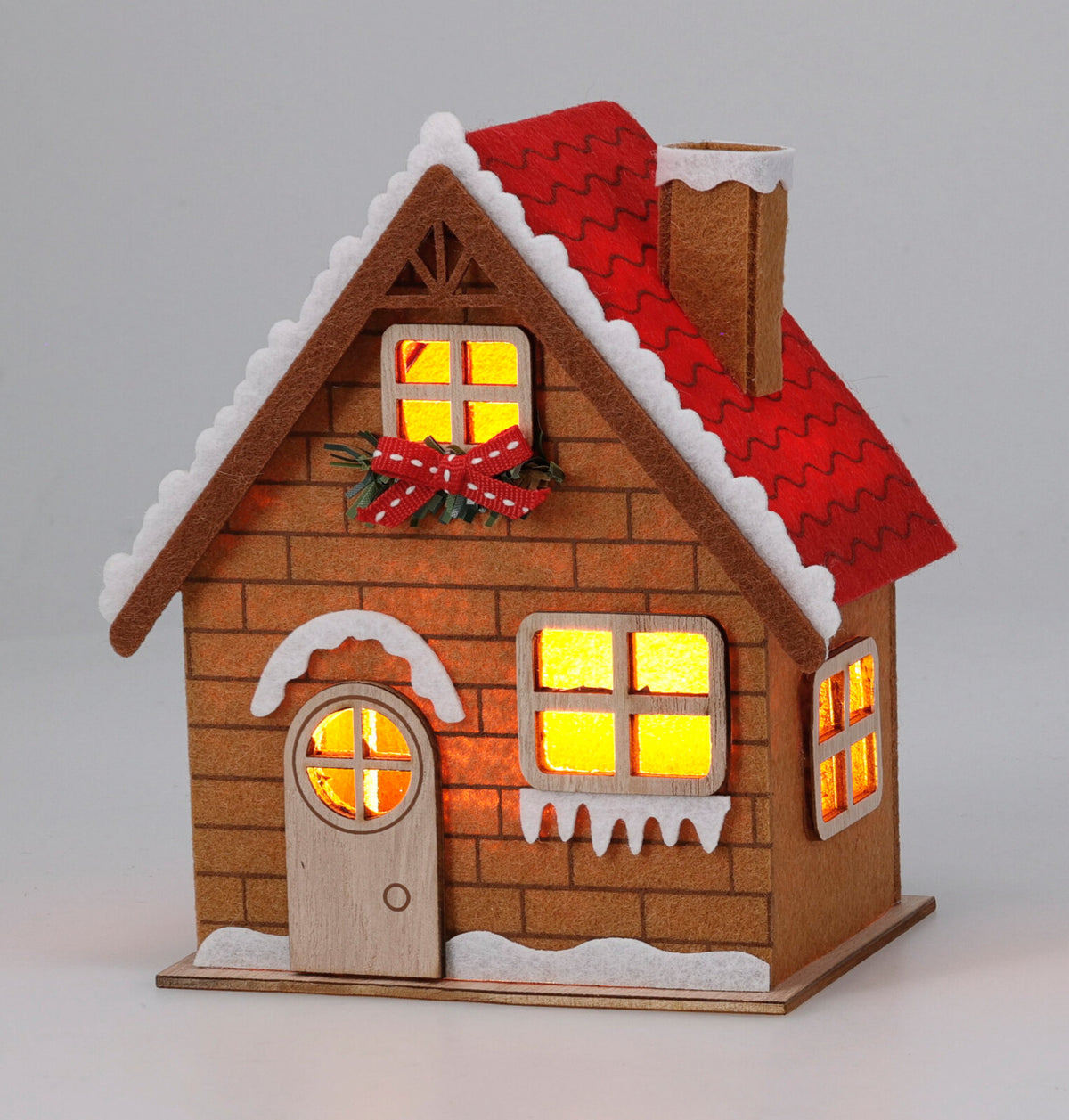 CASA TECIDO C/ LED 11X9X16Cm