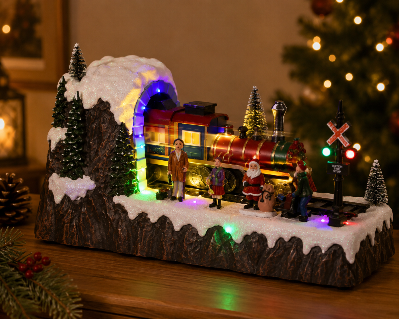 COMBOIO NATAL C/ LED 32X13,5X16,5Cm