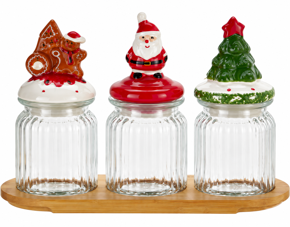 CONJ. 3 POTES NATAL 300ml 17Cm