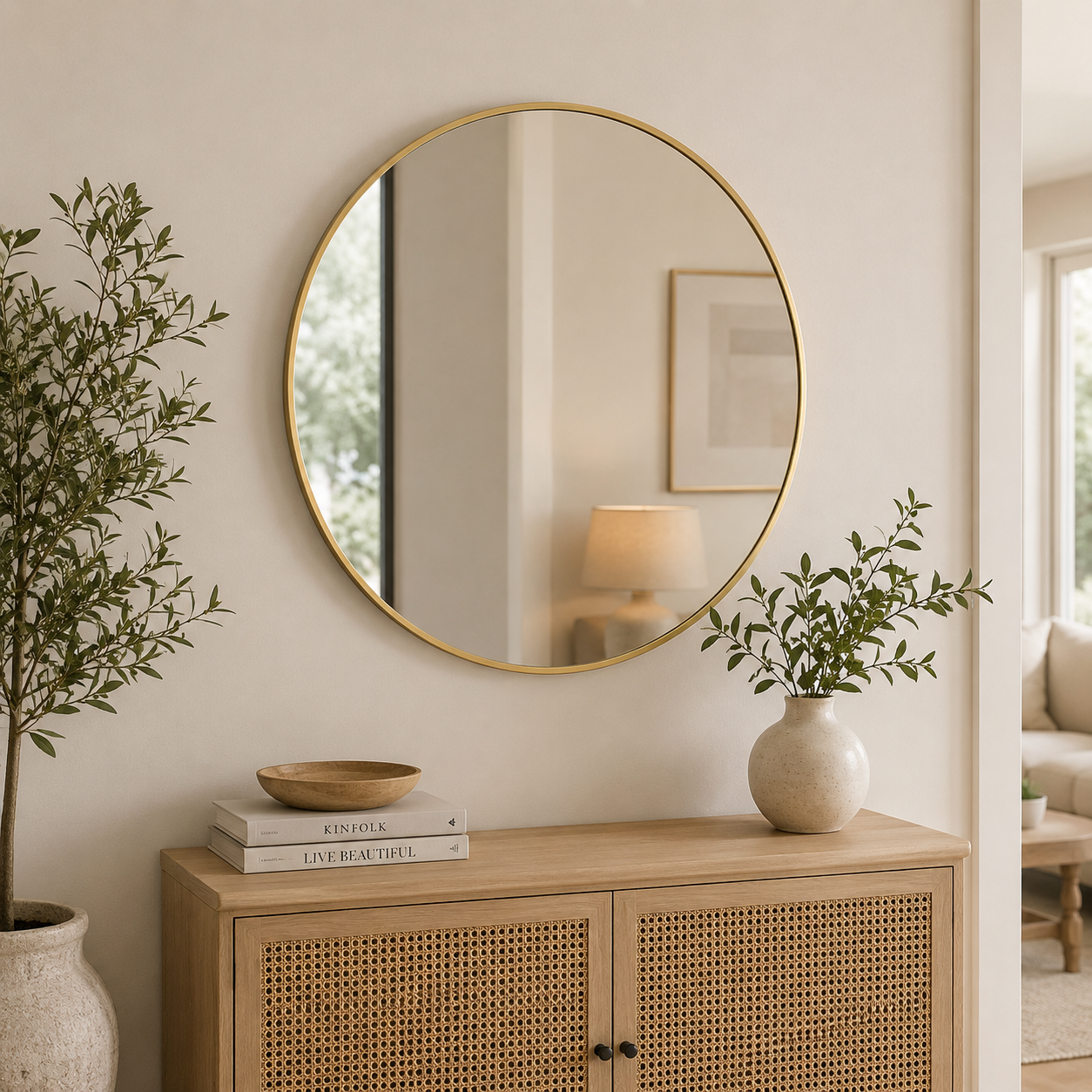 ESPELHO DOURADO 100CM