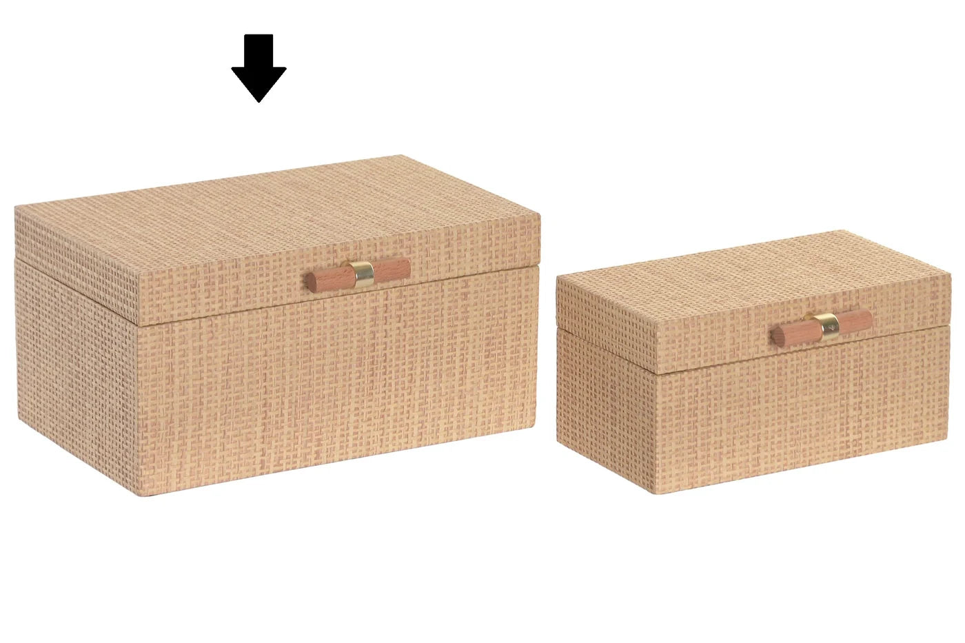 CAIXA BEGE 26X16X13,5Cm