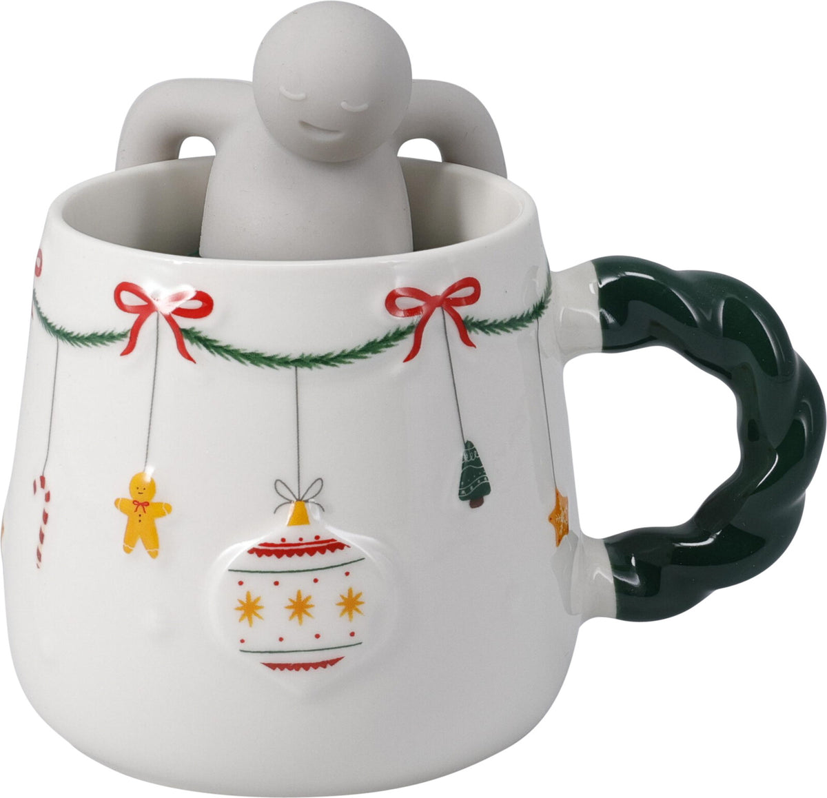 Caneca chá 360 ml com infusor de Natal (imagem 7)