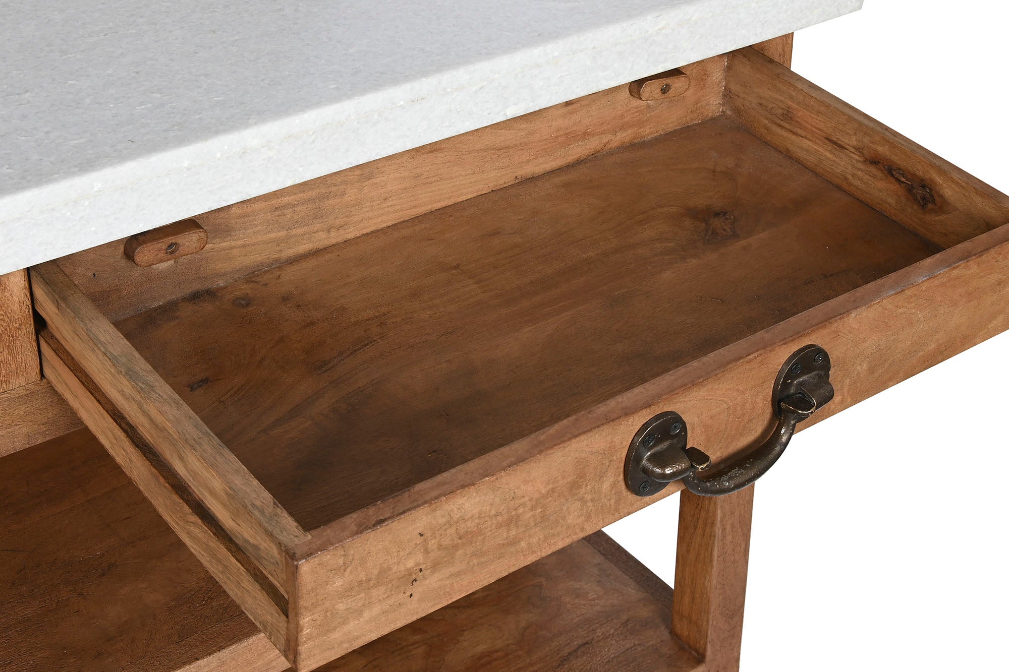 ILHA COZINHA MADEIRA/MÁRMORE 147x77x92CM