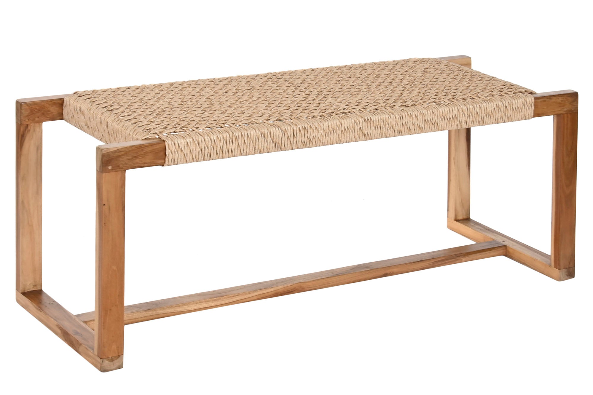 BANQUETA TECA/FIBRA 120X40X45Cm