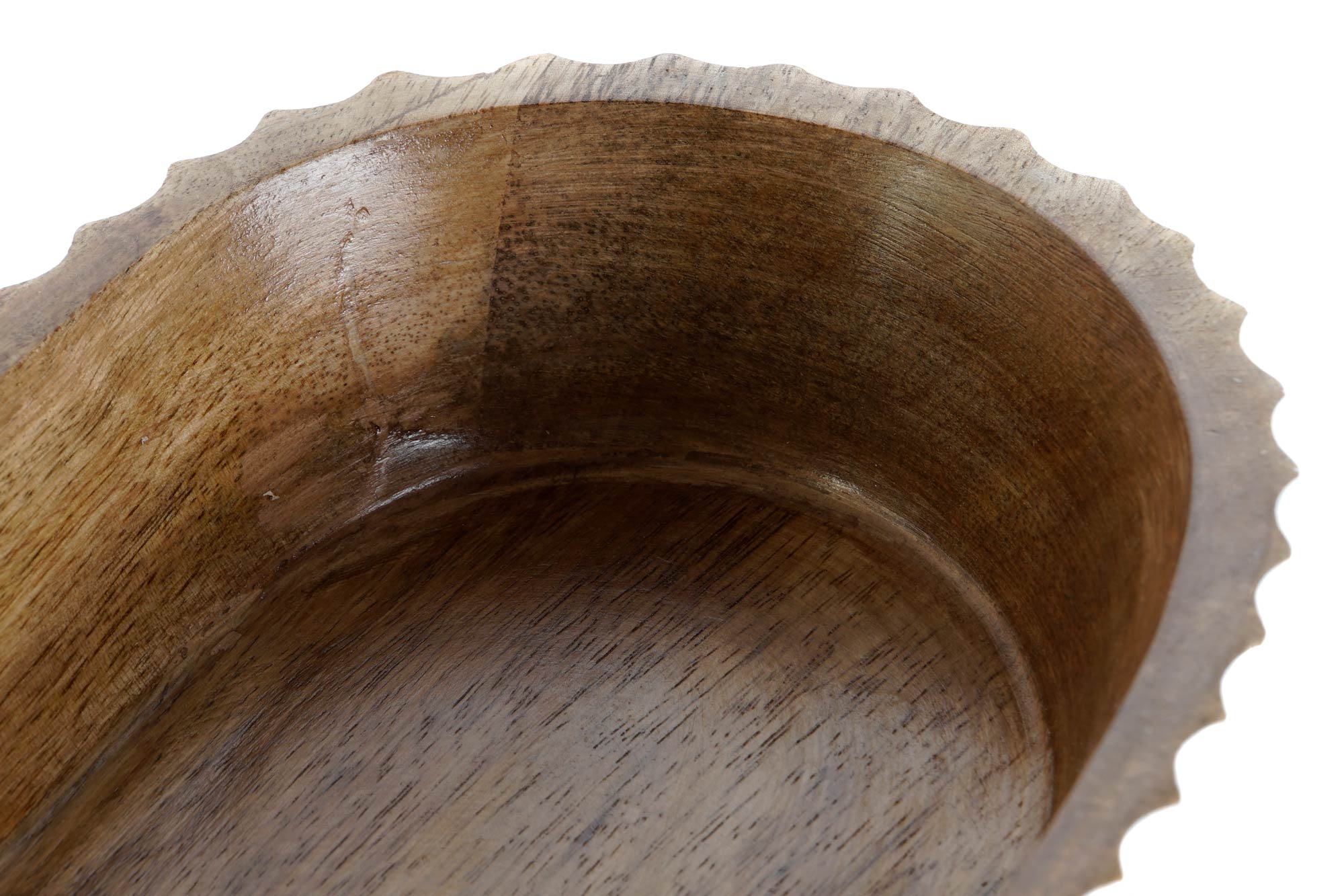 CENTRO MESA MADEIRA/BRANCO 32X15X5CM