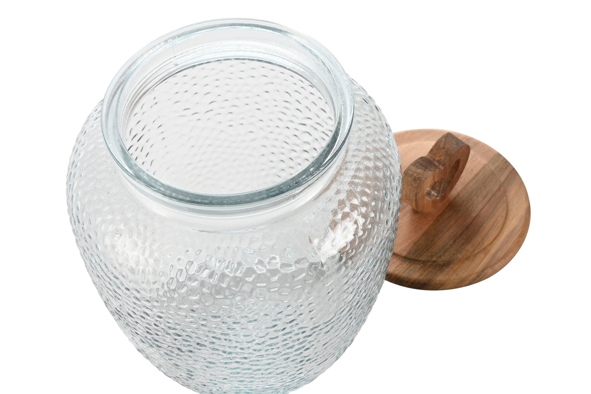 POTE VIDRO C/ CORAÇÃO 15X15X21CM 1,8L