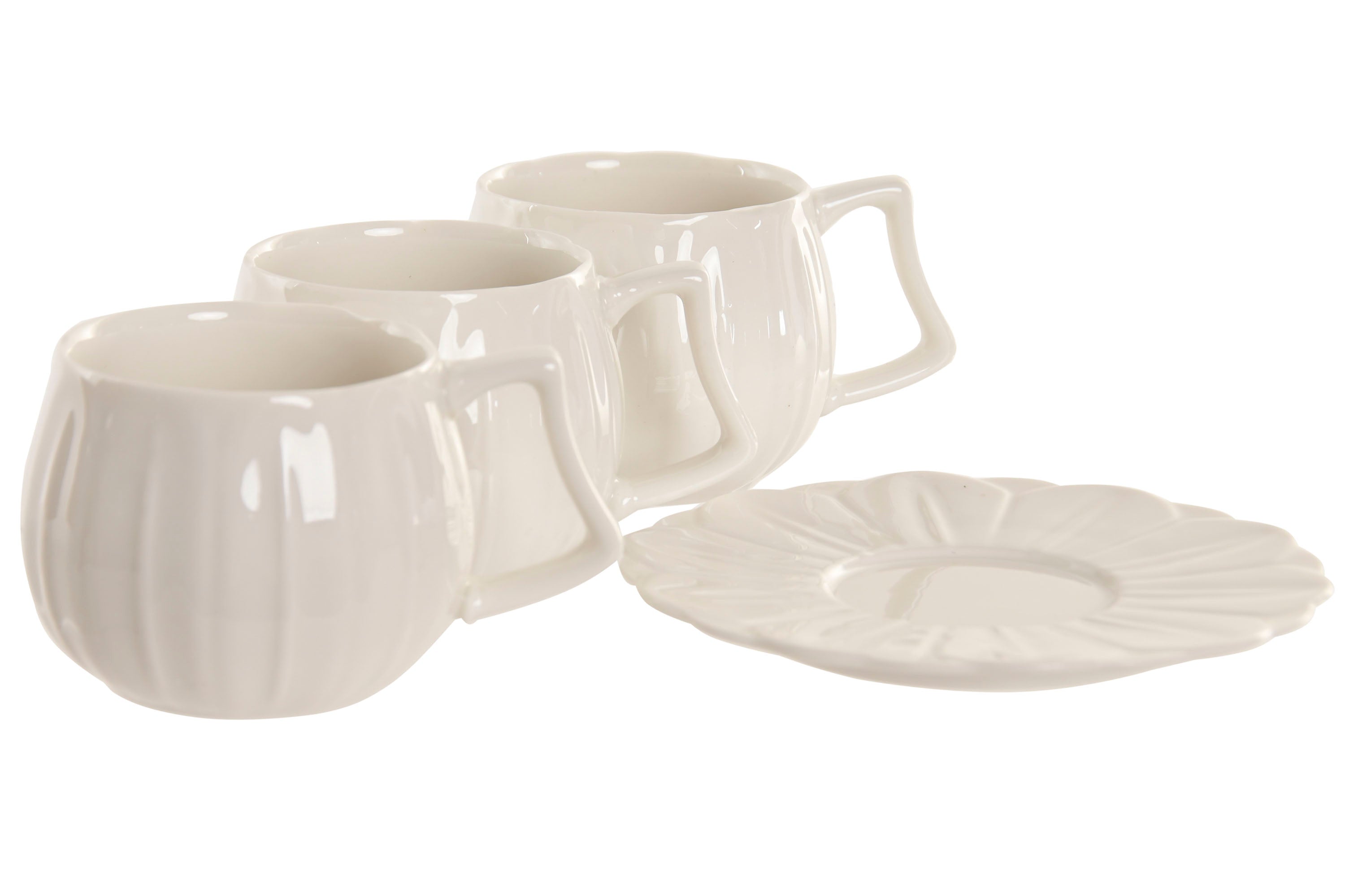 CONJ. 6 CHÁVENAS CAFÉ PORCELANA BRANCO 120ml