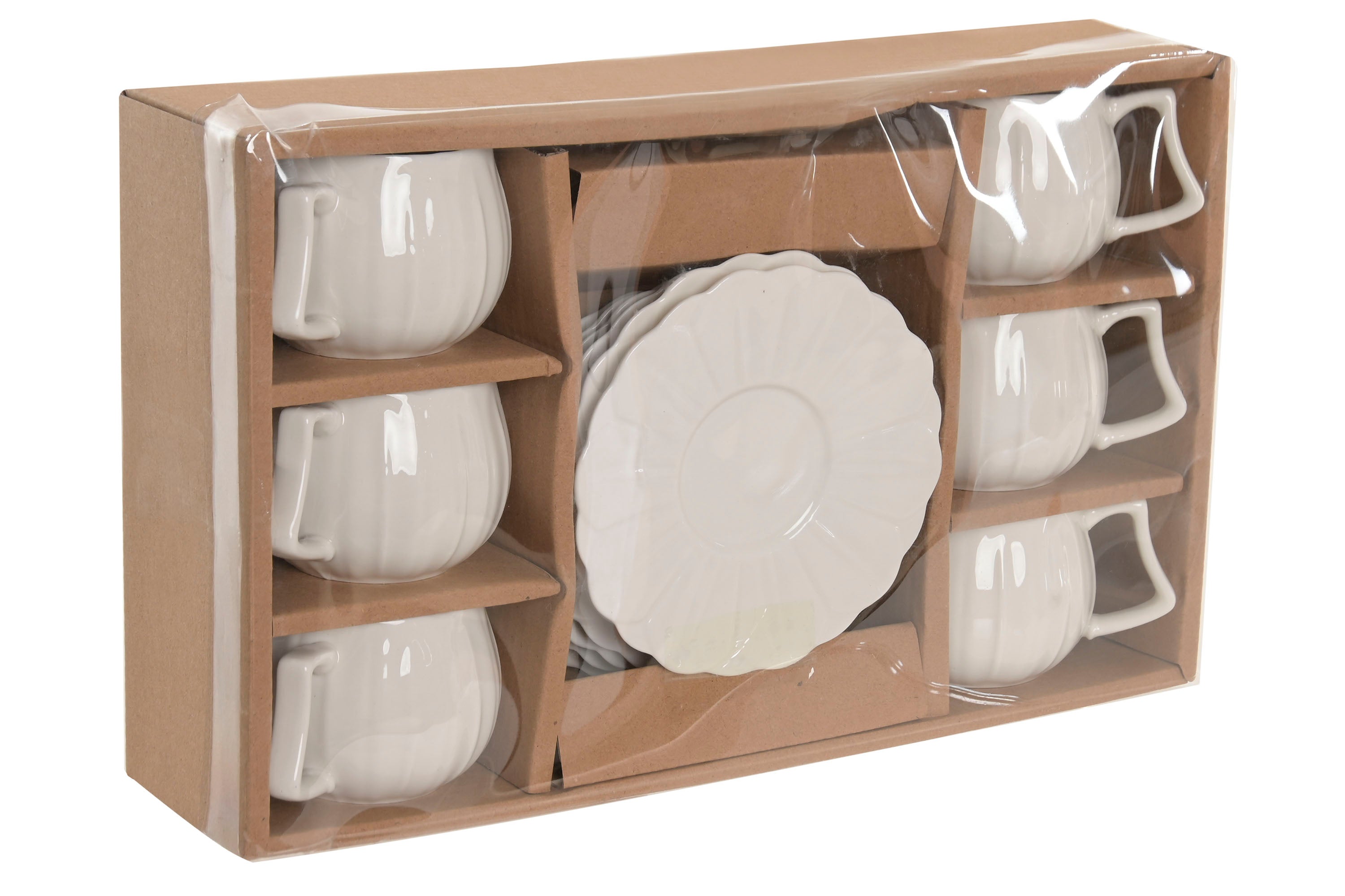 CONJ. 6 CHÁVENAS CAFÉ PORCELANA BRANCO 120ml