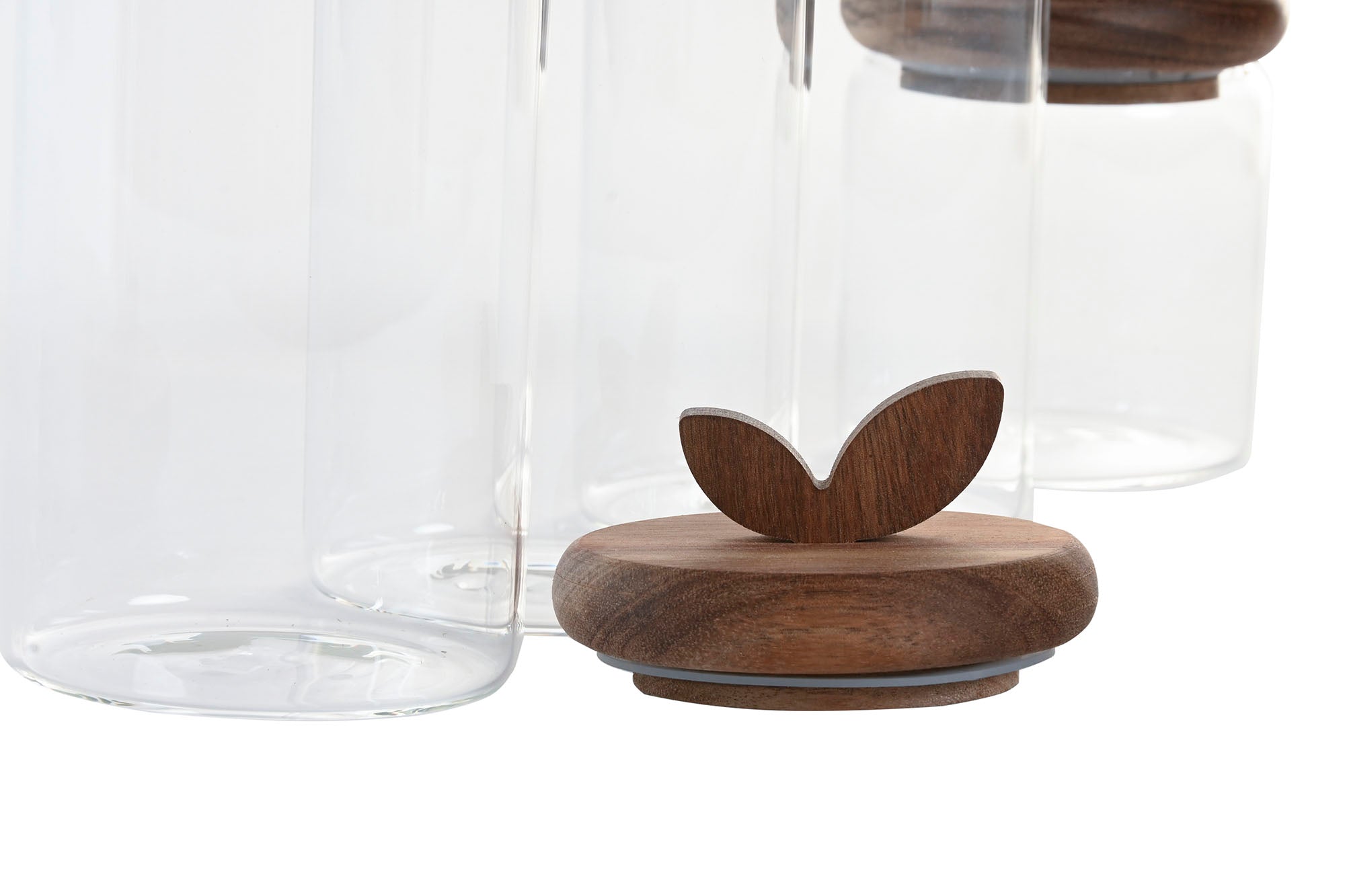 CONJ. 4 FRASCOS VIDRO/ACÁCIA