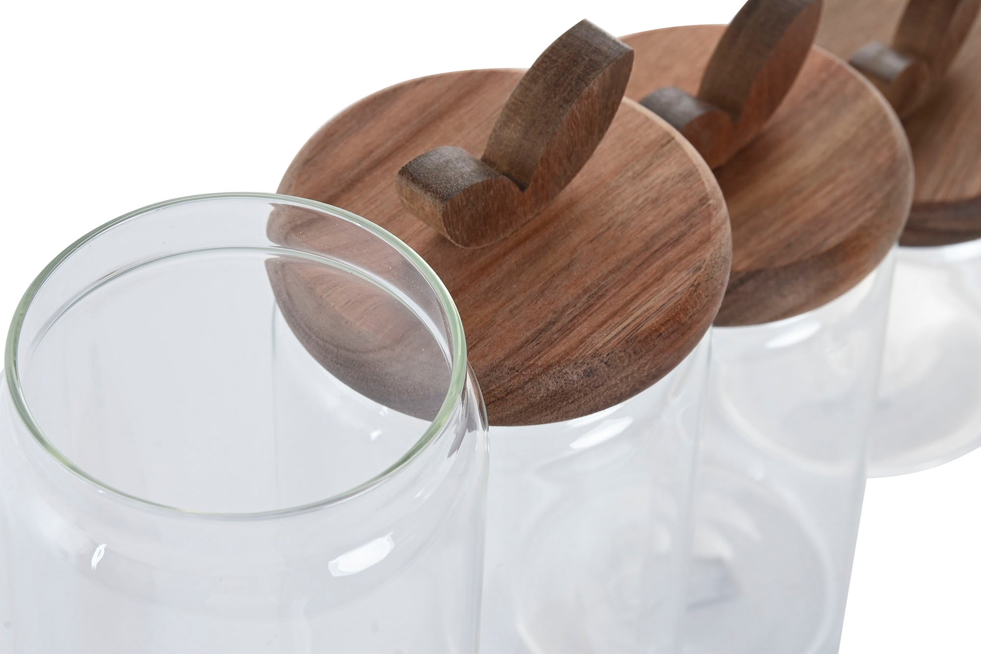 CONJ. 4 FRASCOS VIDRO/ACÁCIA