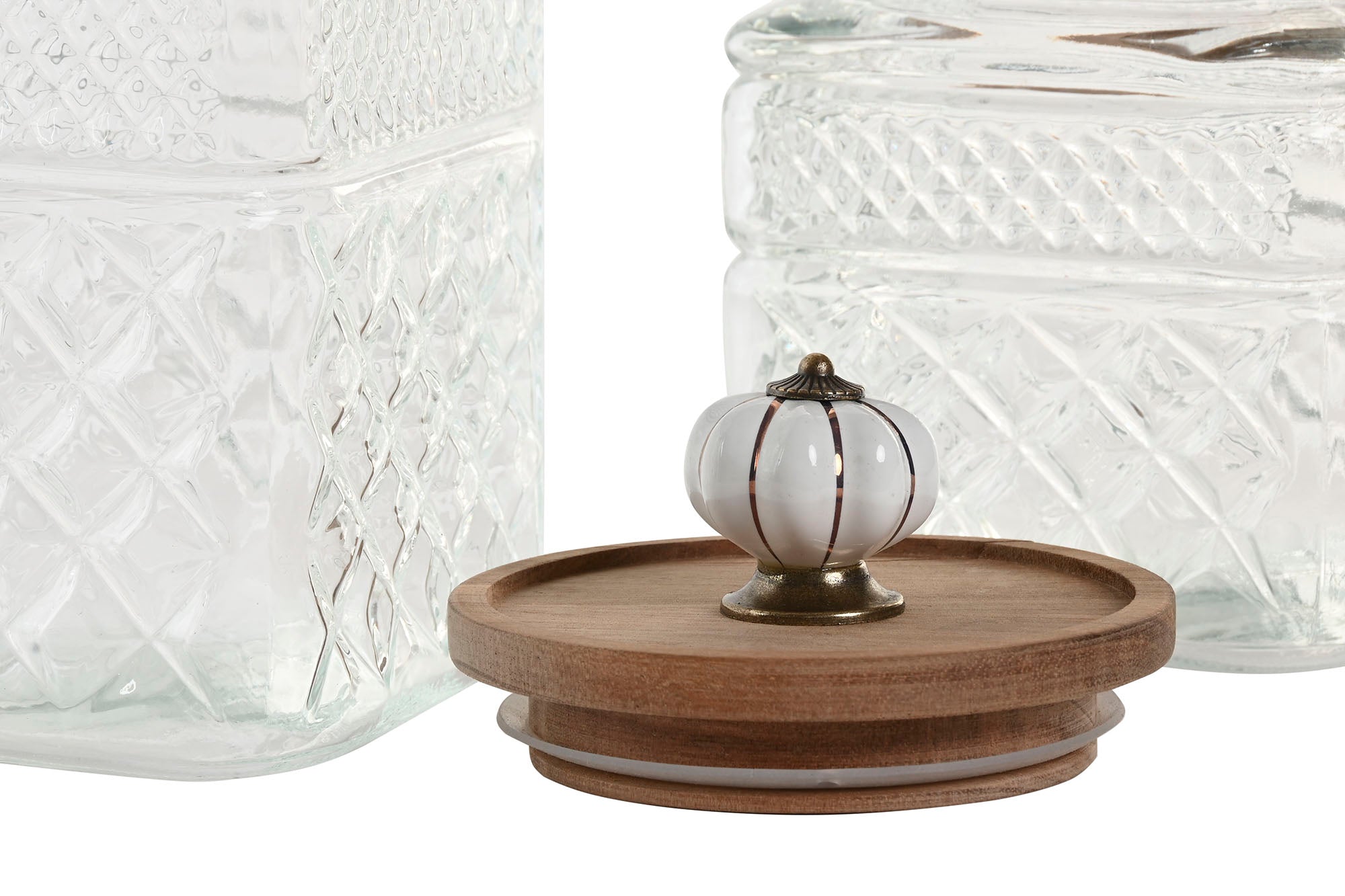 CONJ. 3 FRASCOS VIDRO/ACÁCIA