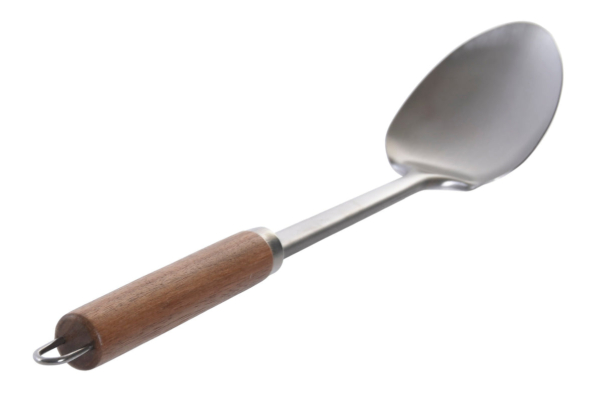 COLHER DE SERVIR COLHER INOX/ACÁCIA 7,3X4X37Cm