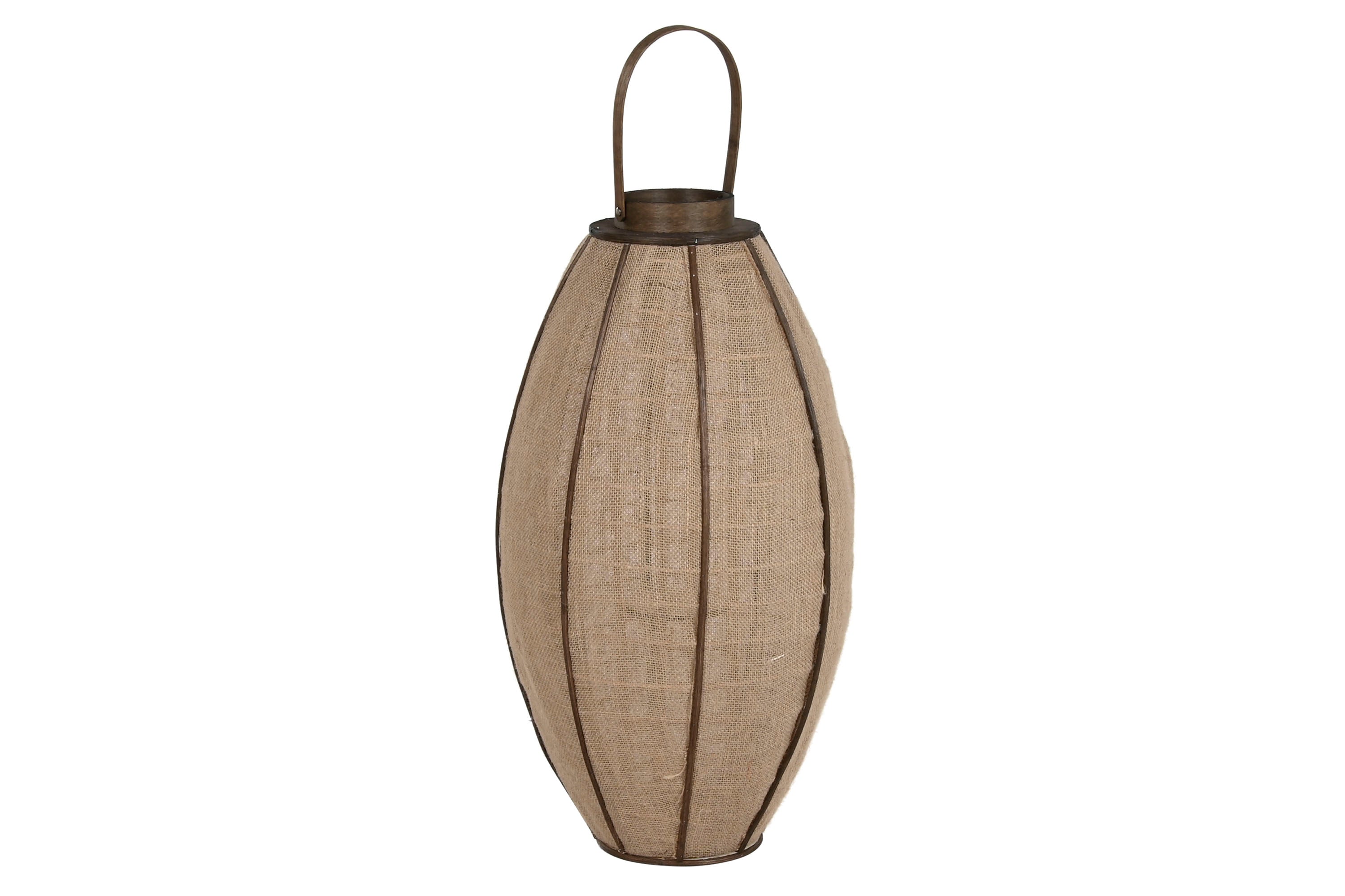 LANTERNA RÁFIA/BAMBU 37X37X84Cm