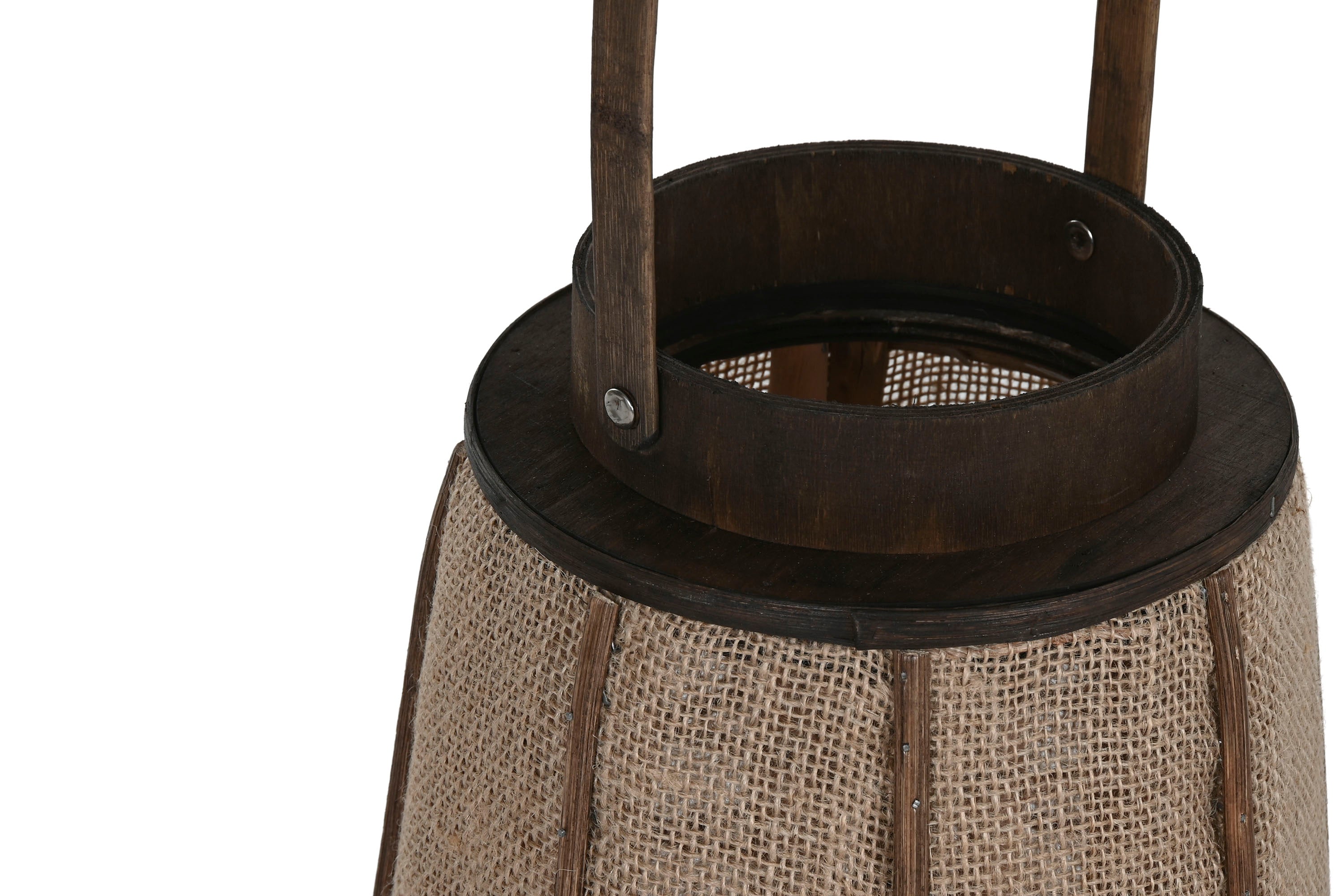 LANTERNA RÁFIA/BAMBU 30,5X30,5X73Cm
