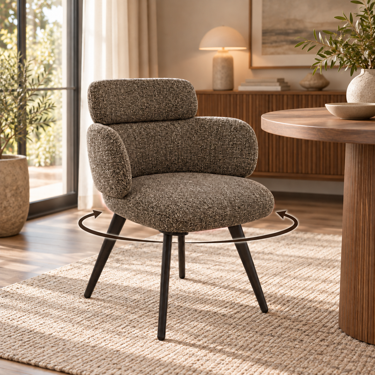 CADEIRA ERDAL TAUPE 60X62X82Cm