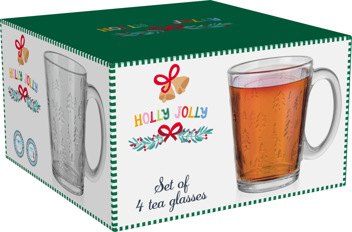 Conjunto 4 canecas 300 ml com pinheiros (imagem 3)