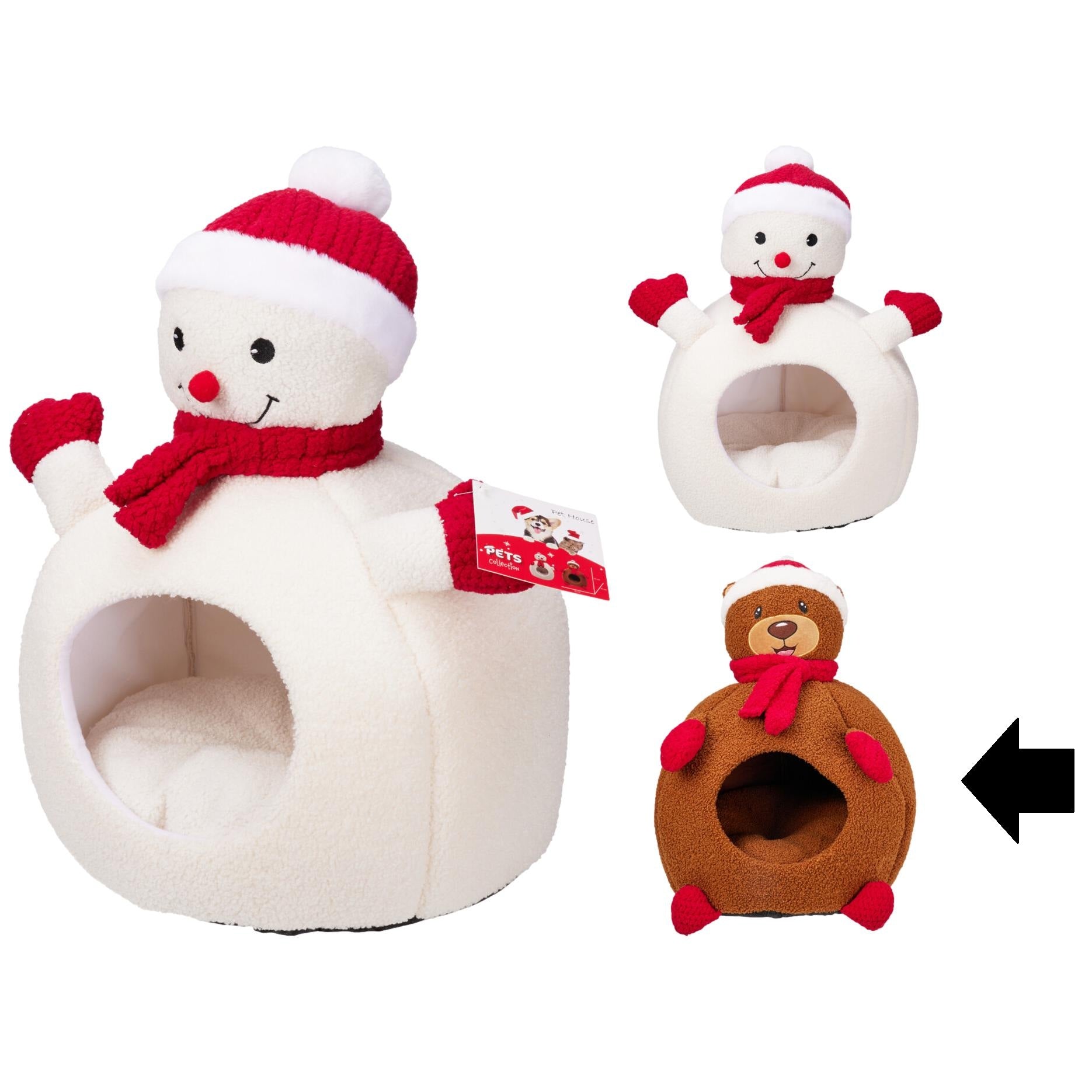 CAMA P/ ANIMAIS URSINHO NATAL 55Cm