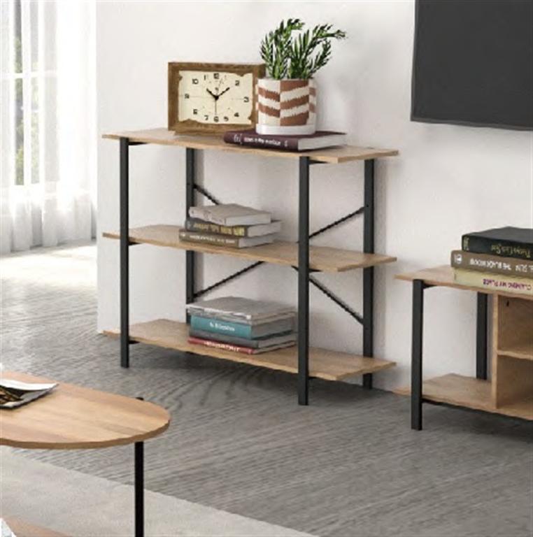 ESTANTE MADEIRA/METAL 106X35X85Cm