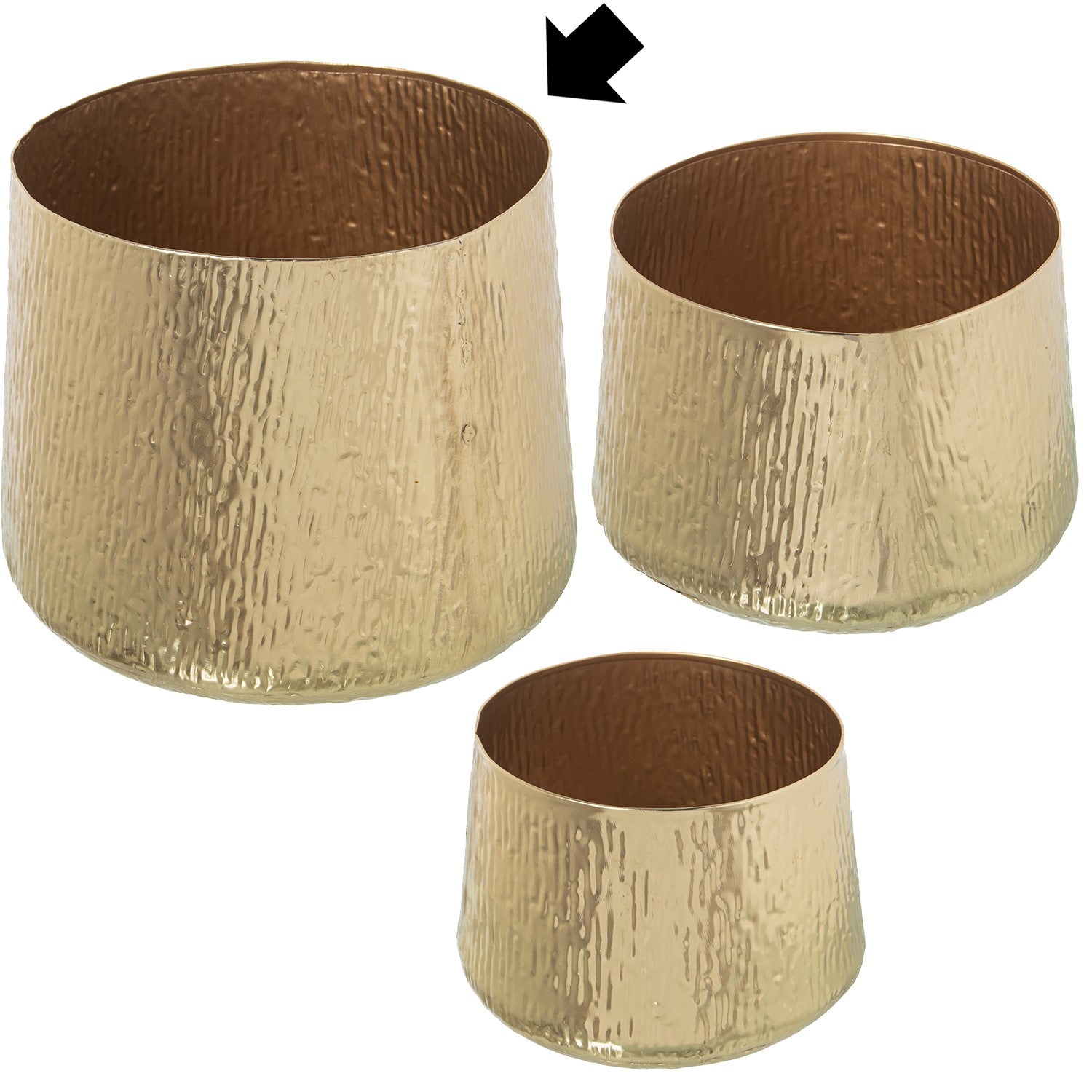 CAJA DE FLORES DORADA 26X26X24CM